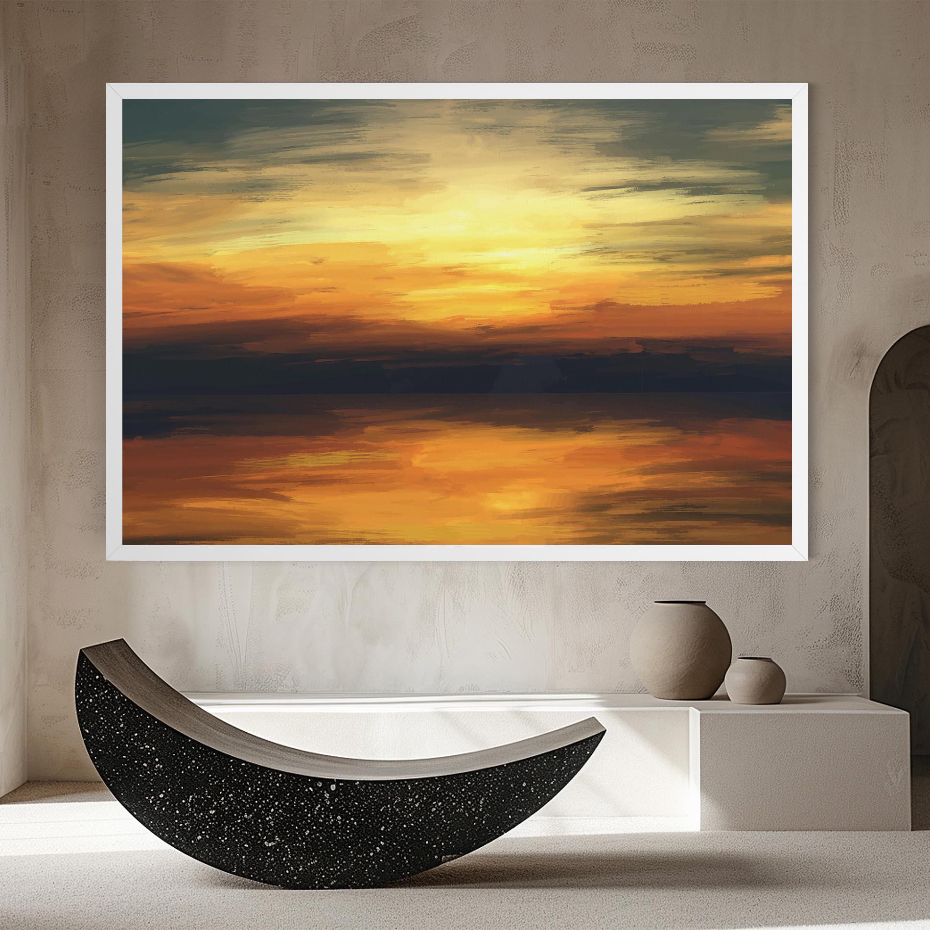 Tablou Canvas Sunset Oil Paint mockup 8