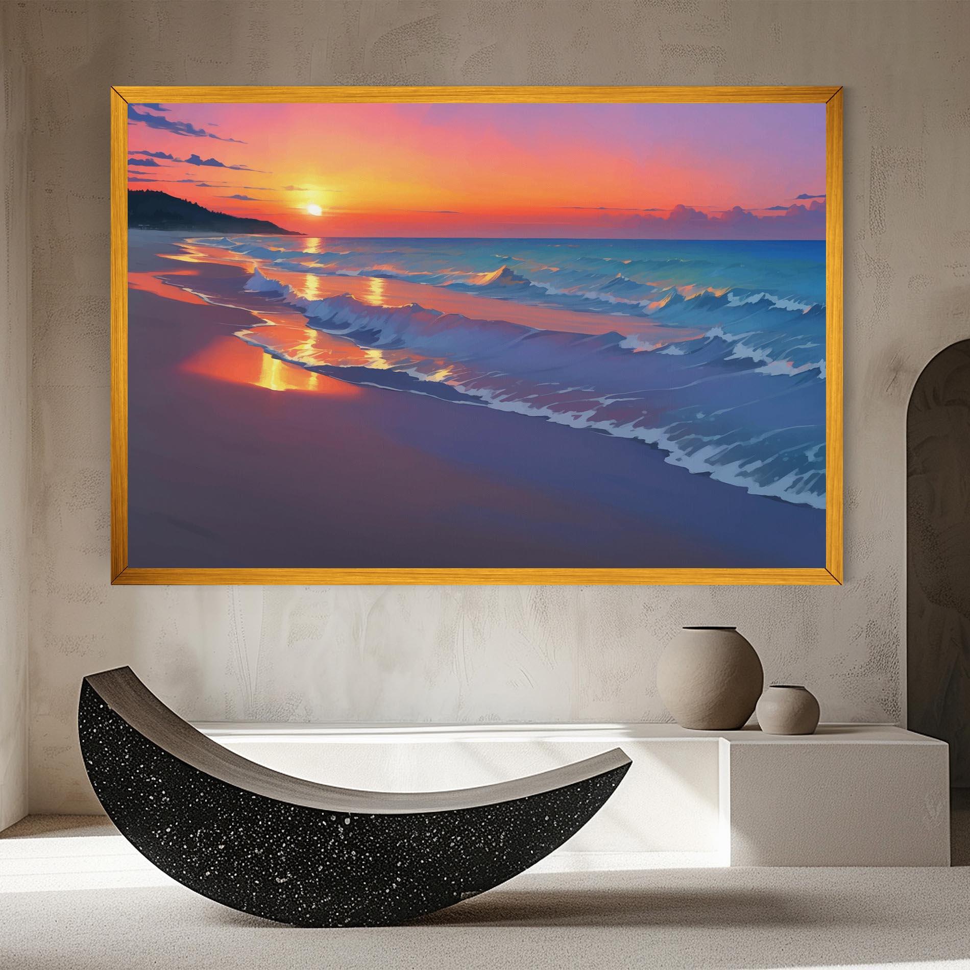 Tablou Canvas Dreamy Beach Sunset mockup 8