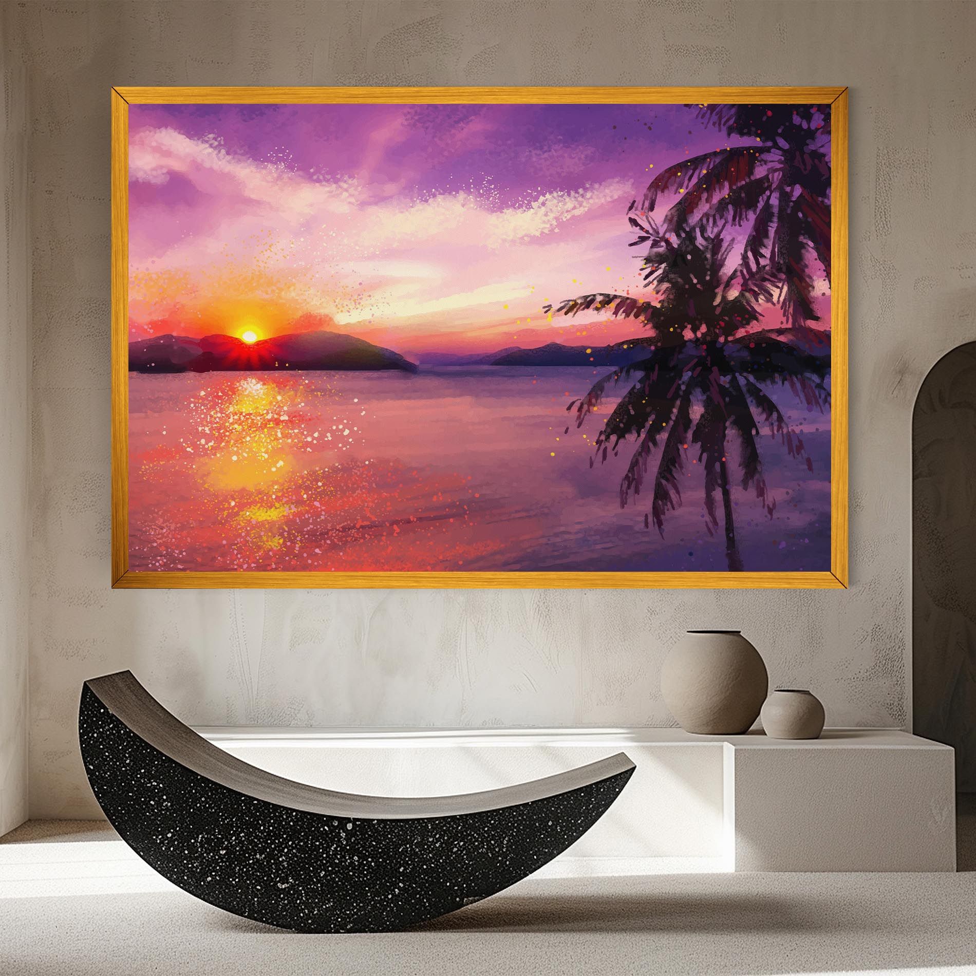 Purple Sunrise Art mockup 8