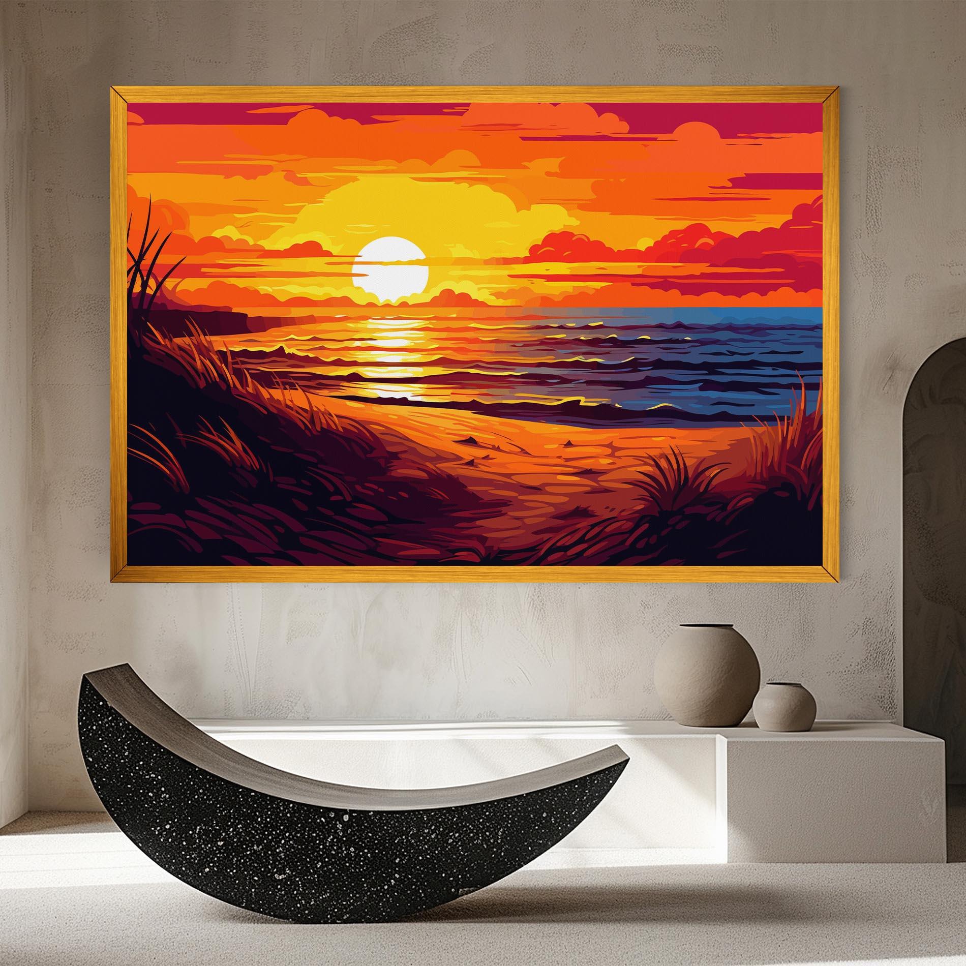 Tablou Canvas Strong Orange Sunset mockup 8