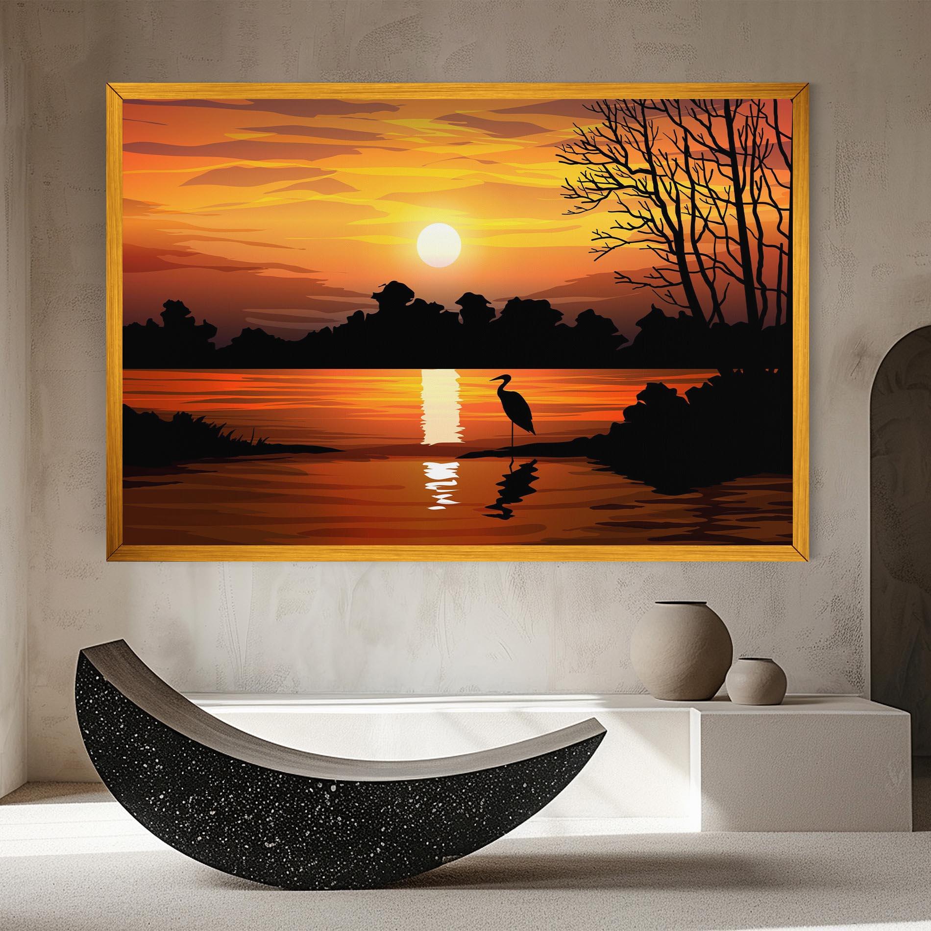 Tablou Canvas Sunset Land mockup 8