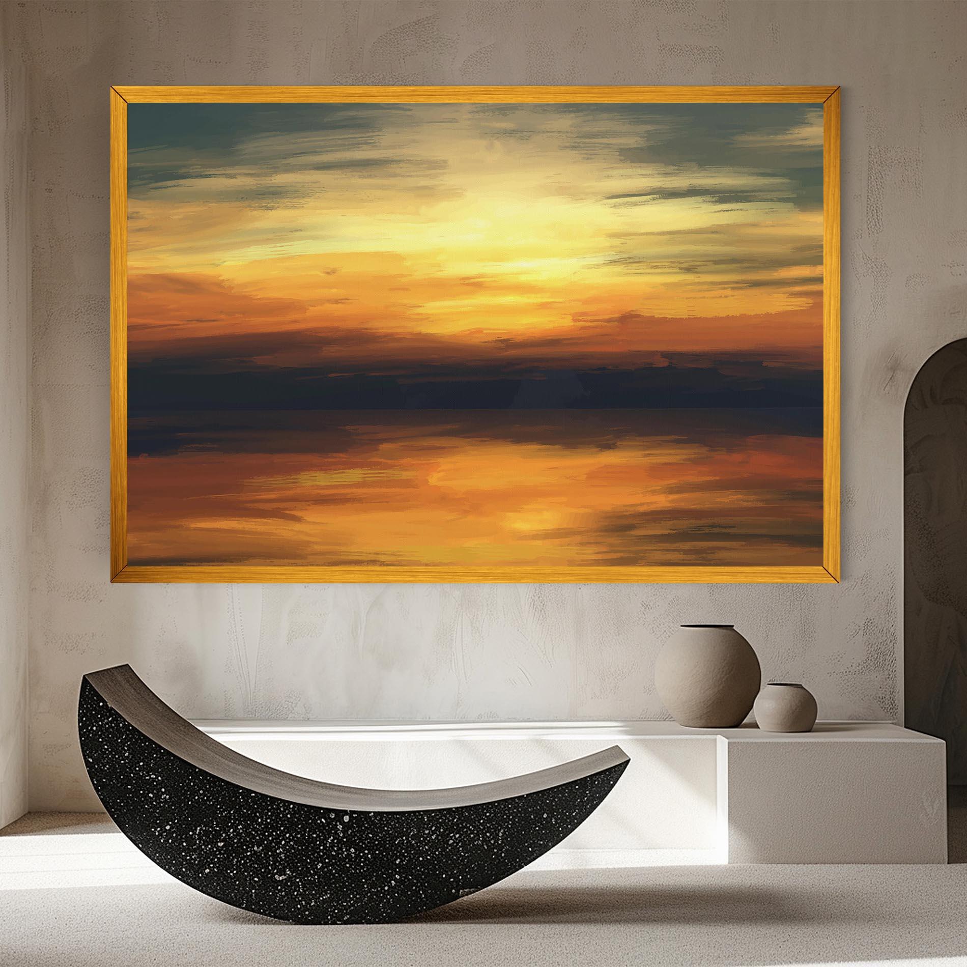 Tablou Canvas Sunset Oil Paint mockup 8