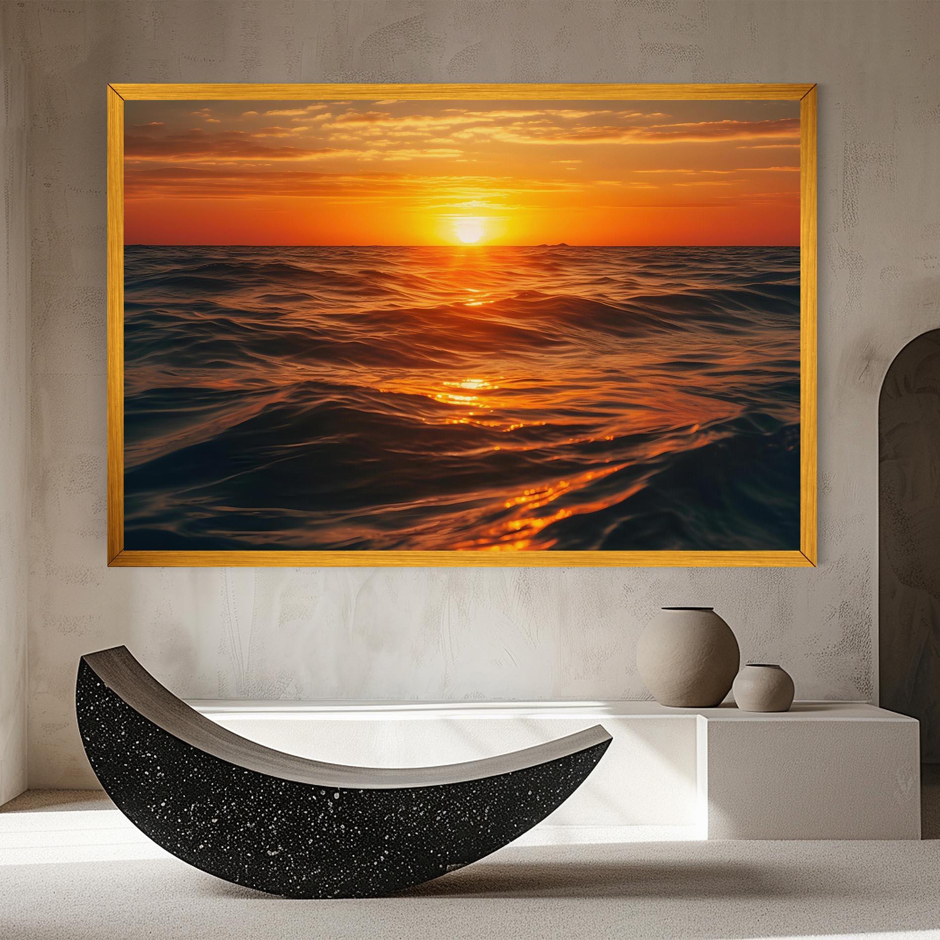Tablou Canvas Waves During Sunset mockup 8