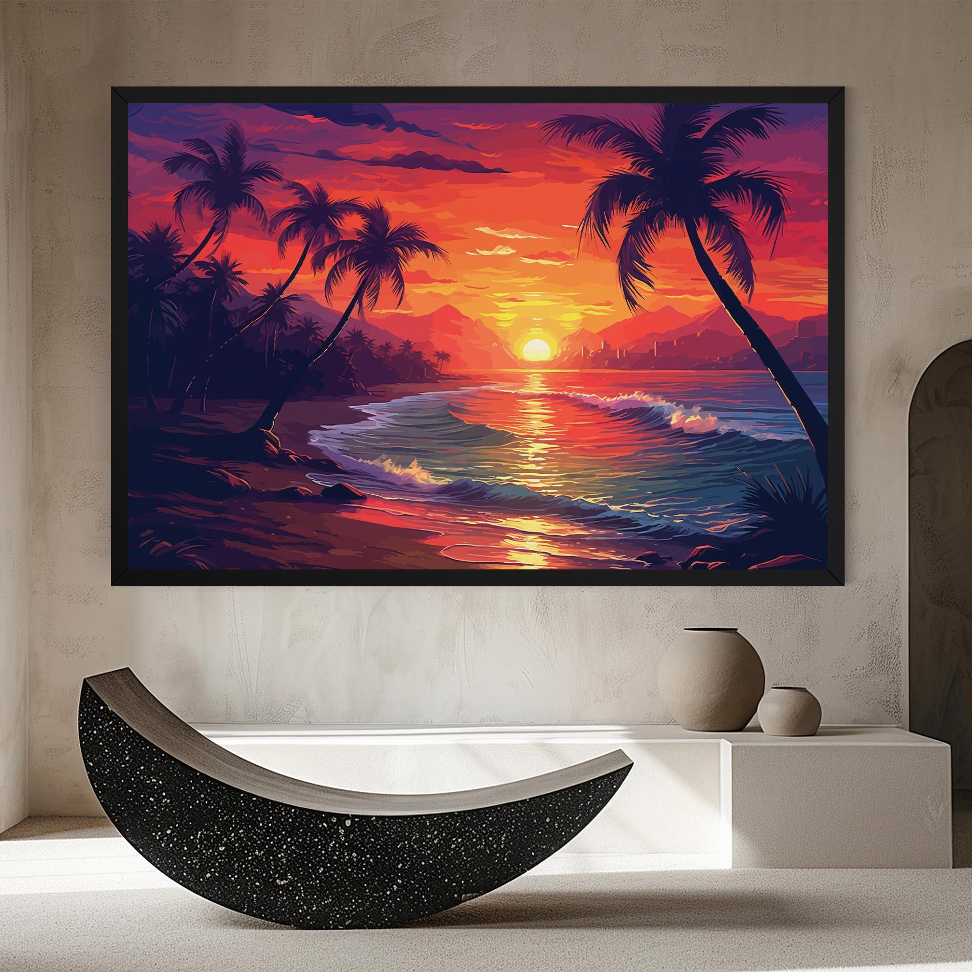 Tablou Canvas Purple Orange Sunlight mockup 8