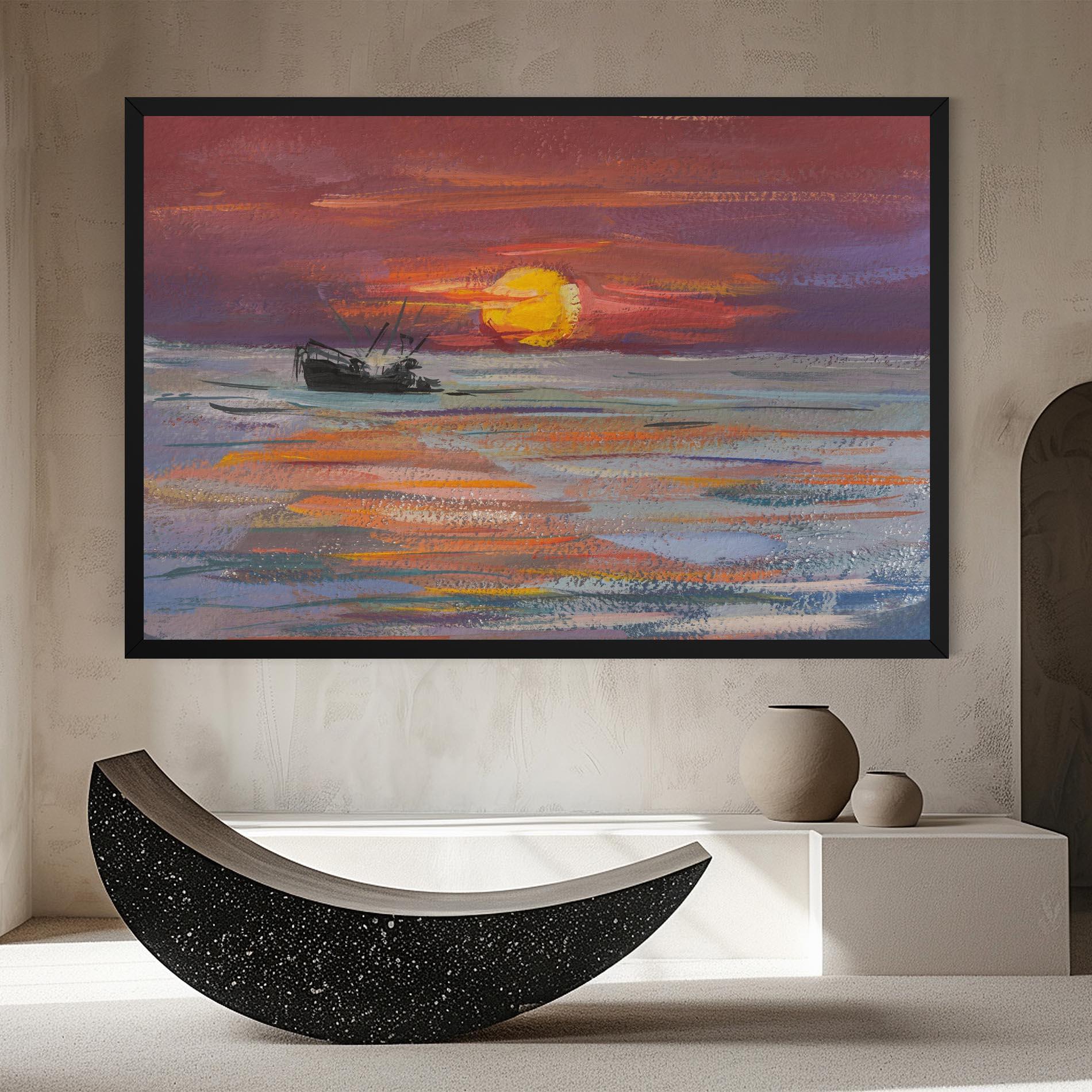 Tablou Canvas Sea Ship Painting mockup 8