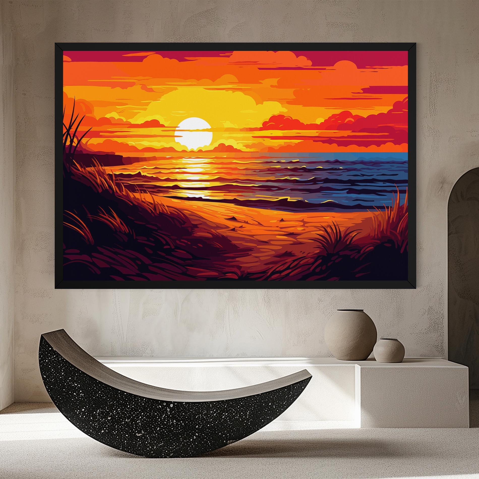Tablou Canvas Strong Orange Sunset mockup 8