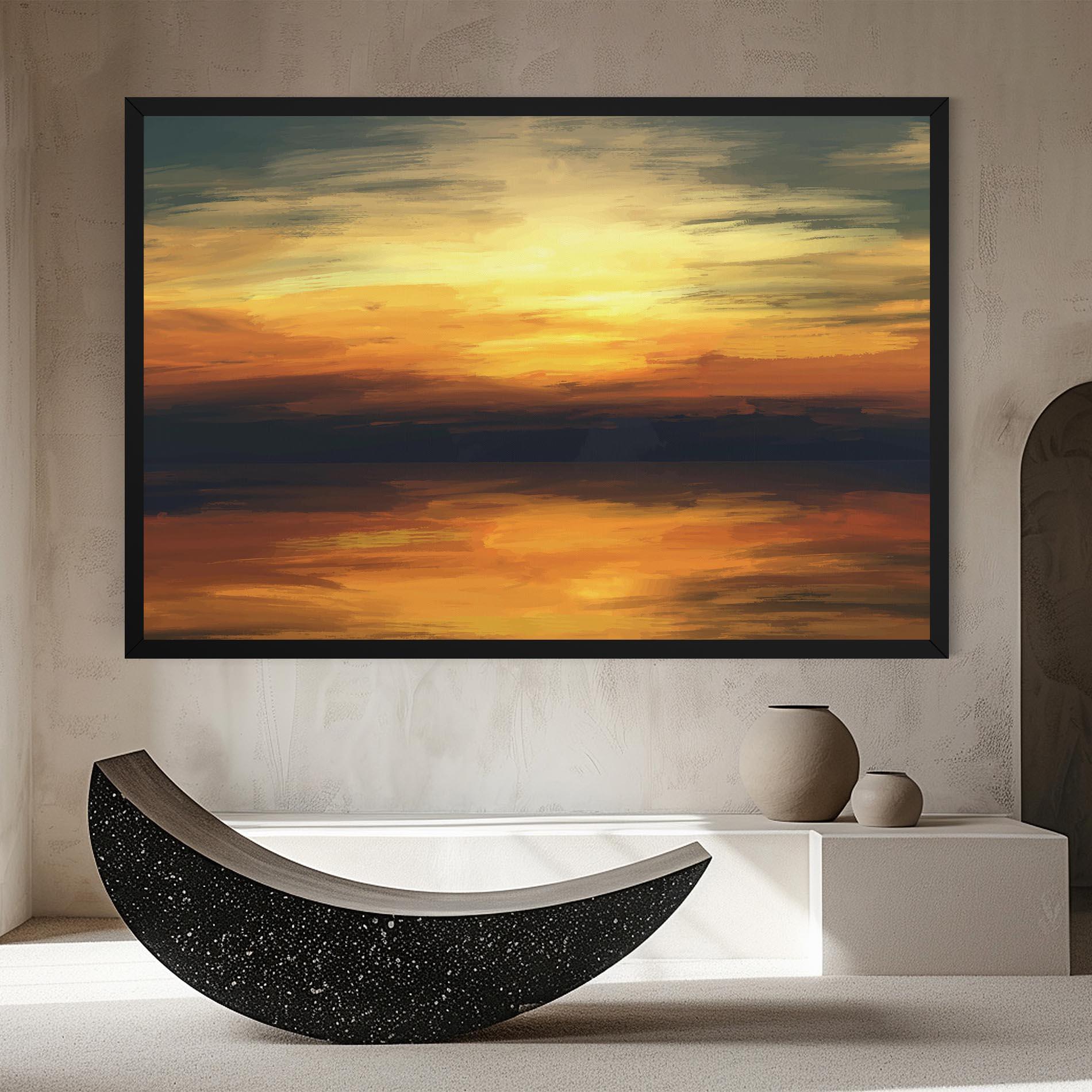 Tablou Canvas Sunset Oil Paint mockup 8