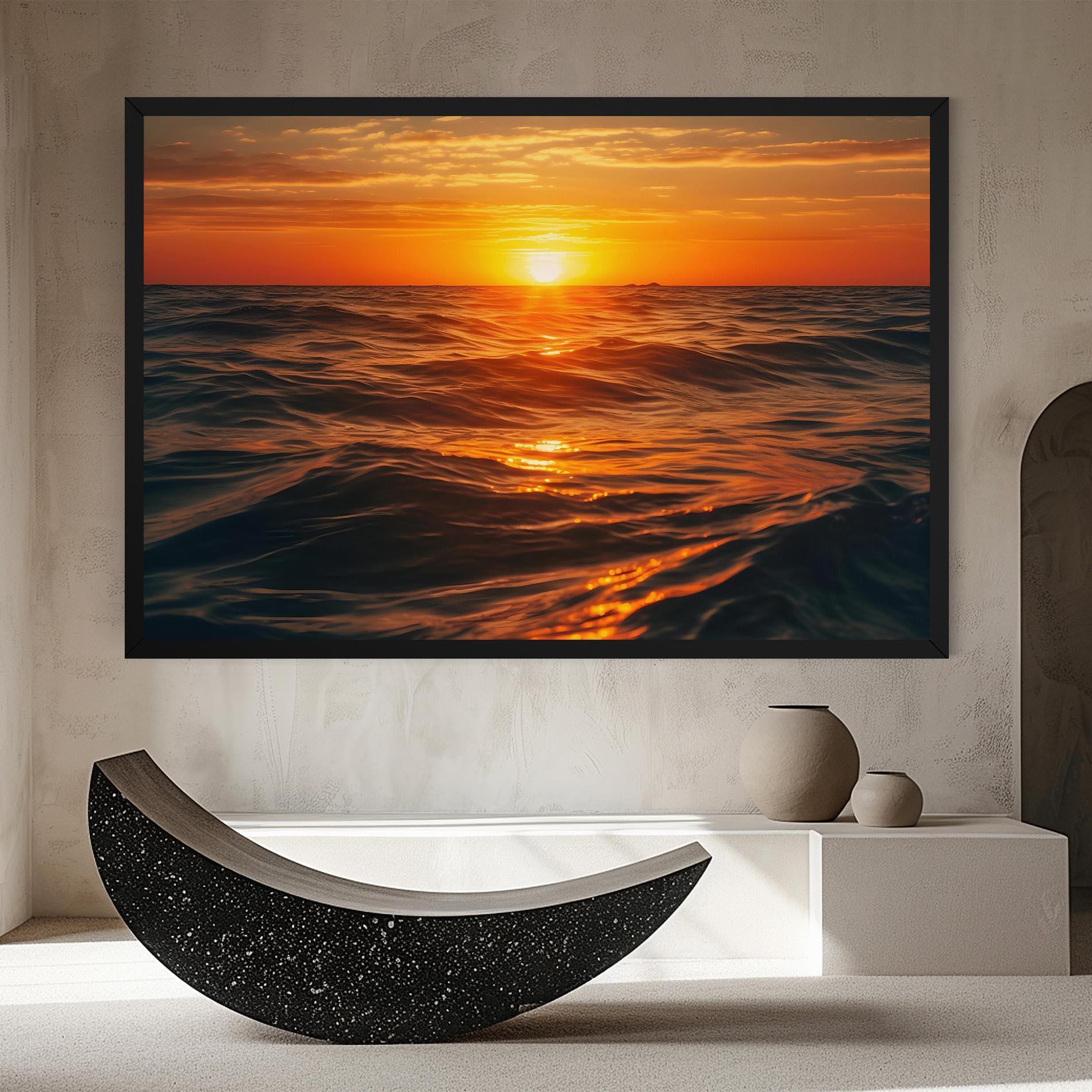 Tablou Canvas Waves During Sunset mockup 8