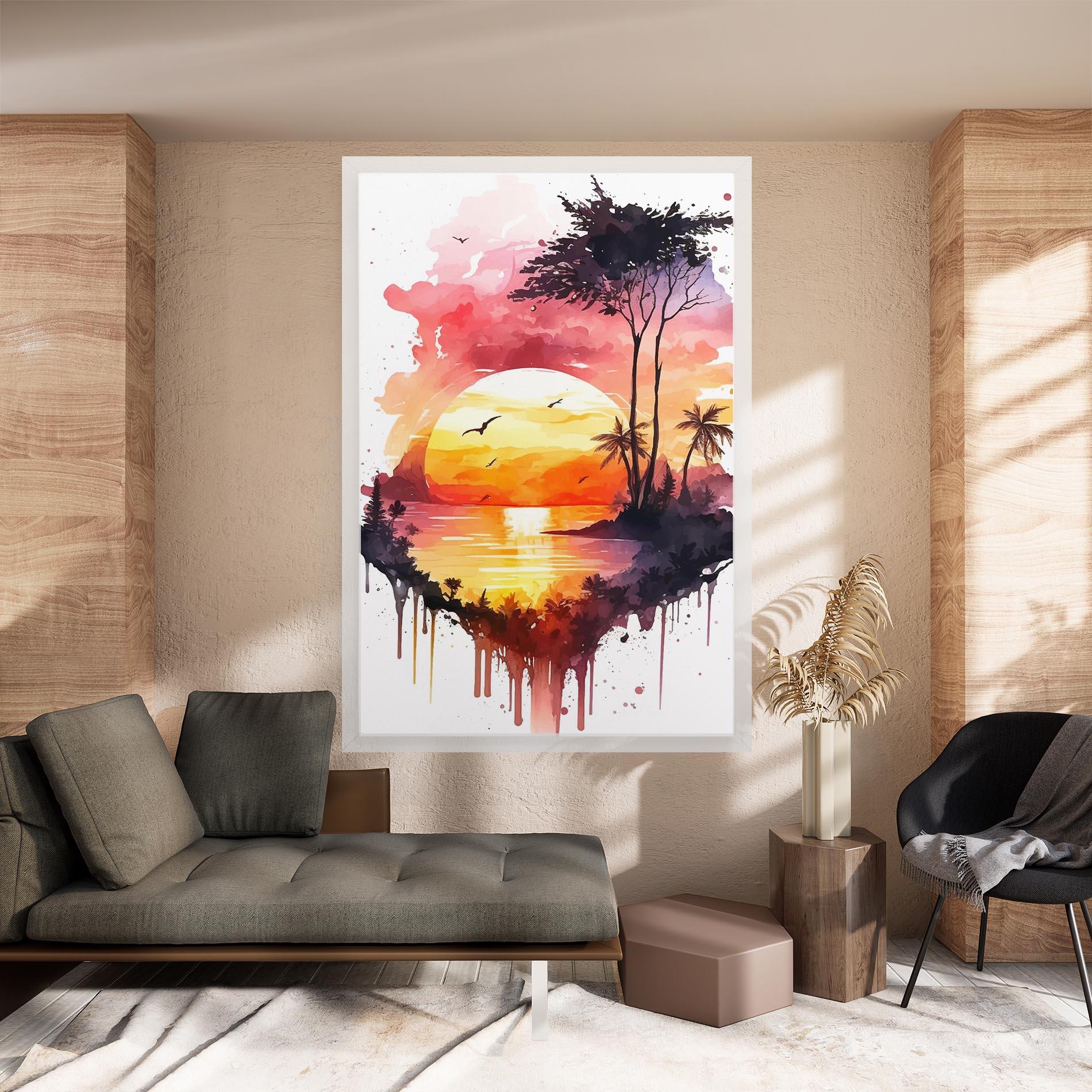 Tablou Canvas Purple Sunset Art mockup 8