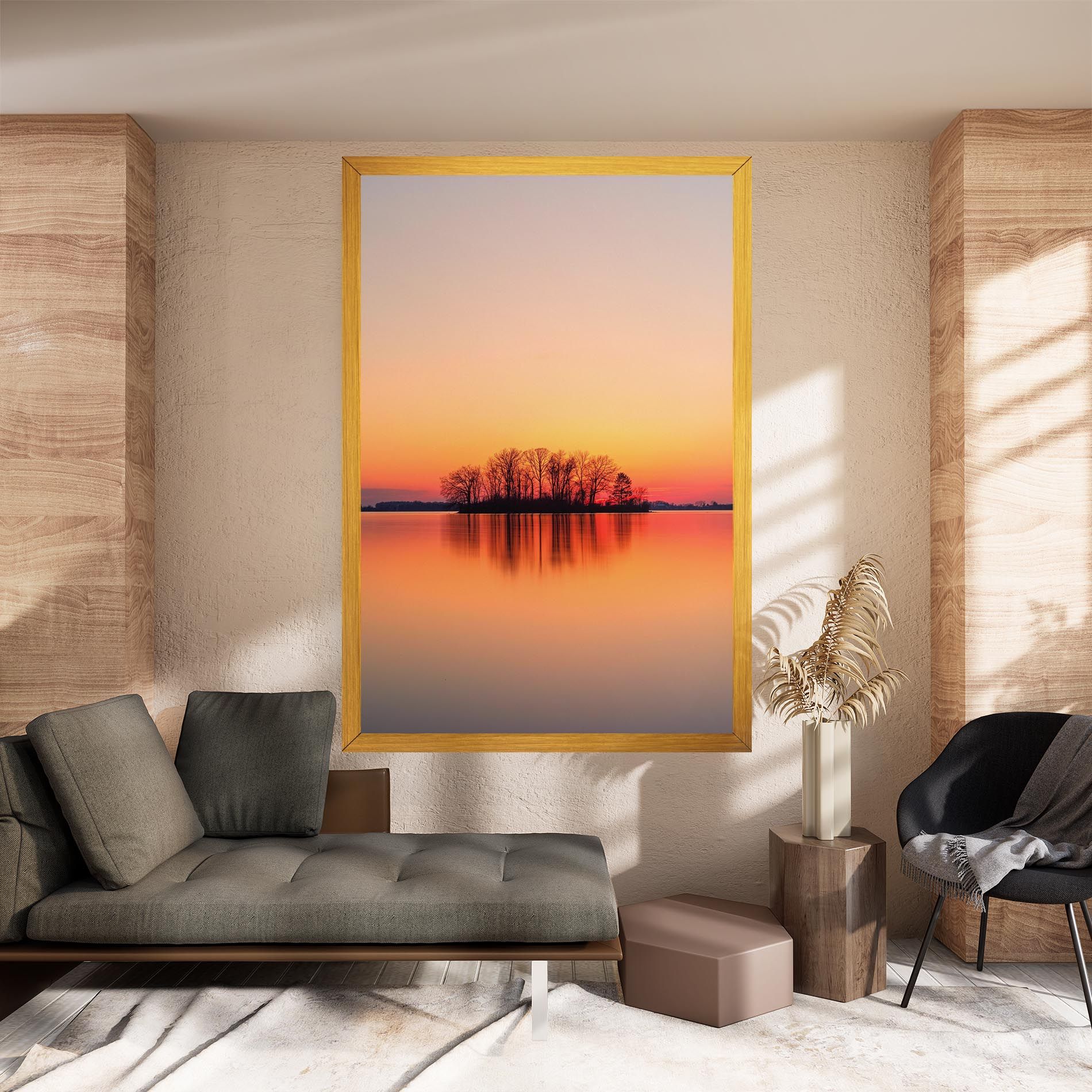 Tree Sunset Lake mockup 8