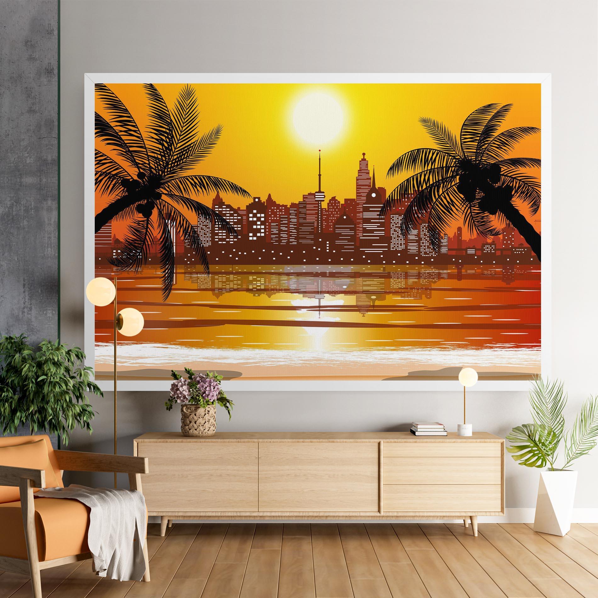 Tablou Canvas City Sunrise View mockup 9