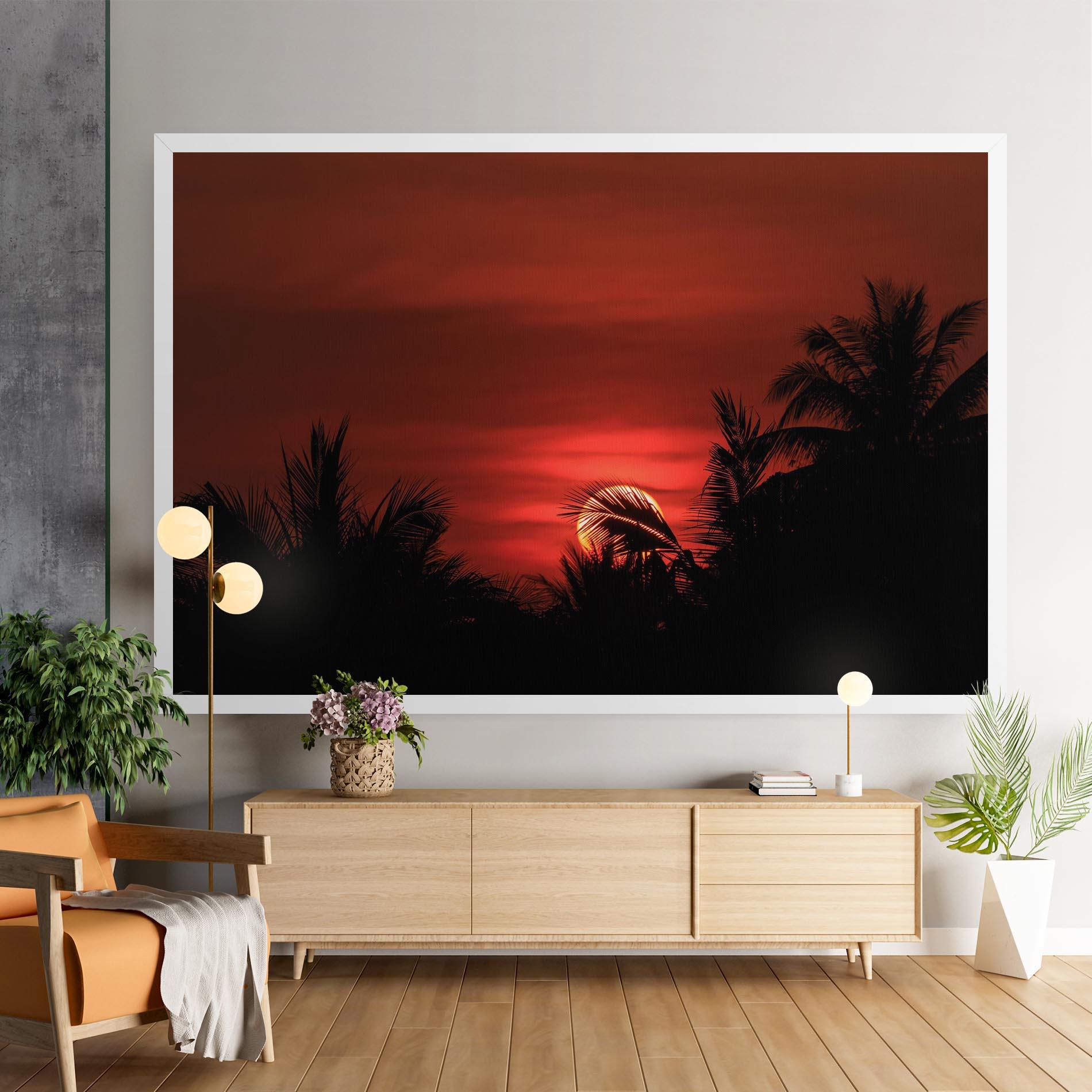 Tablou Canvas Coconuts Tree Sunset mockup 9