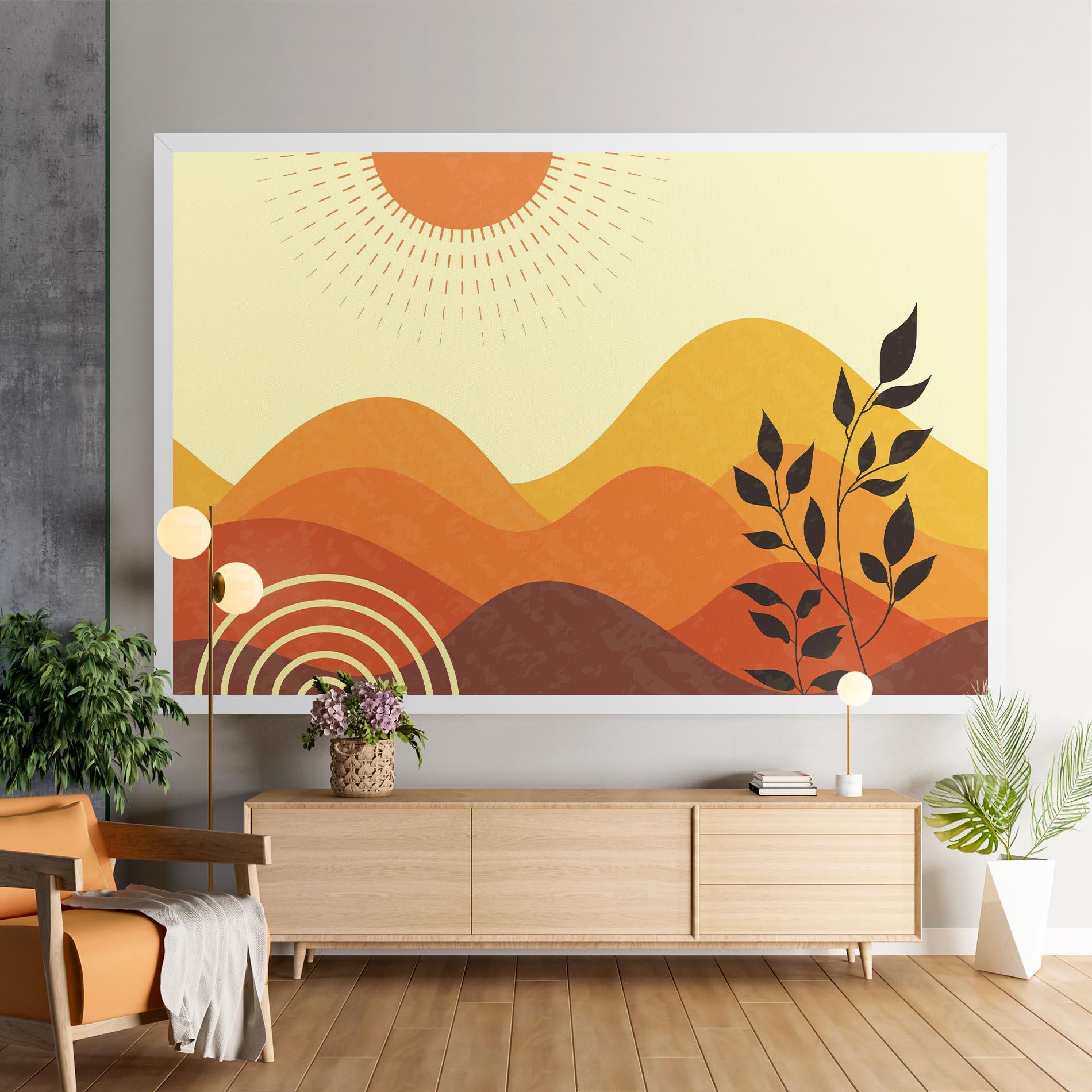 Tablou Canvas Minimalist Sunset Art mockup 9