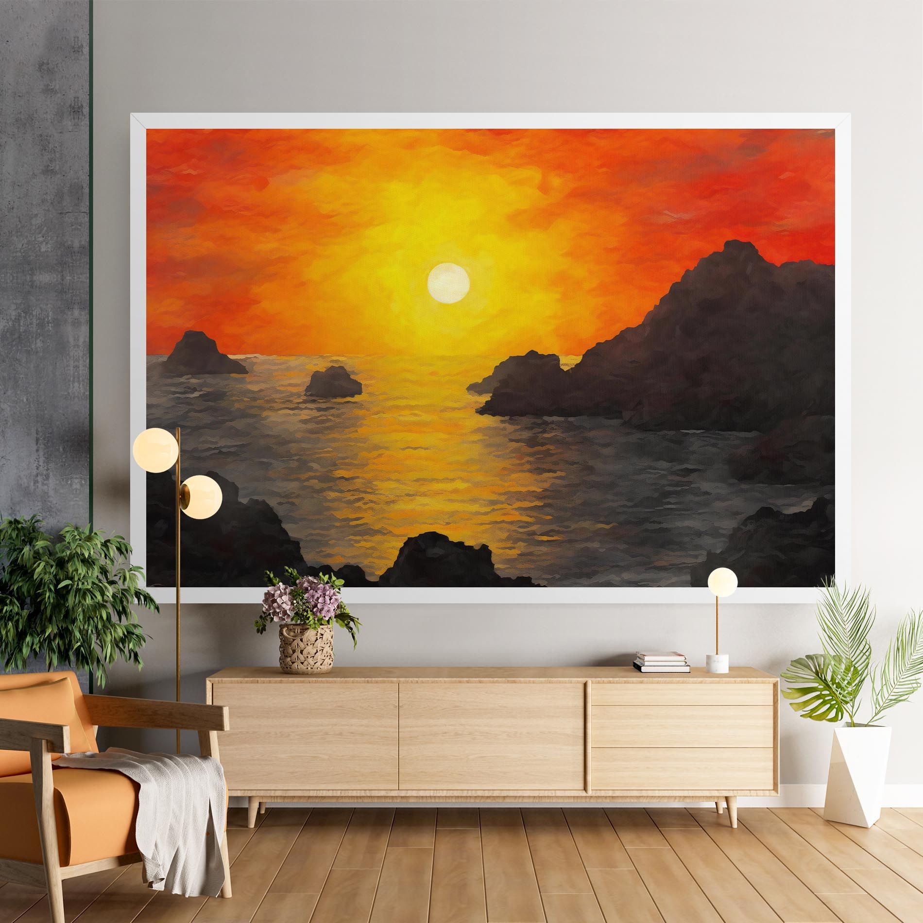 Mountains Rocks Painting mockup 9