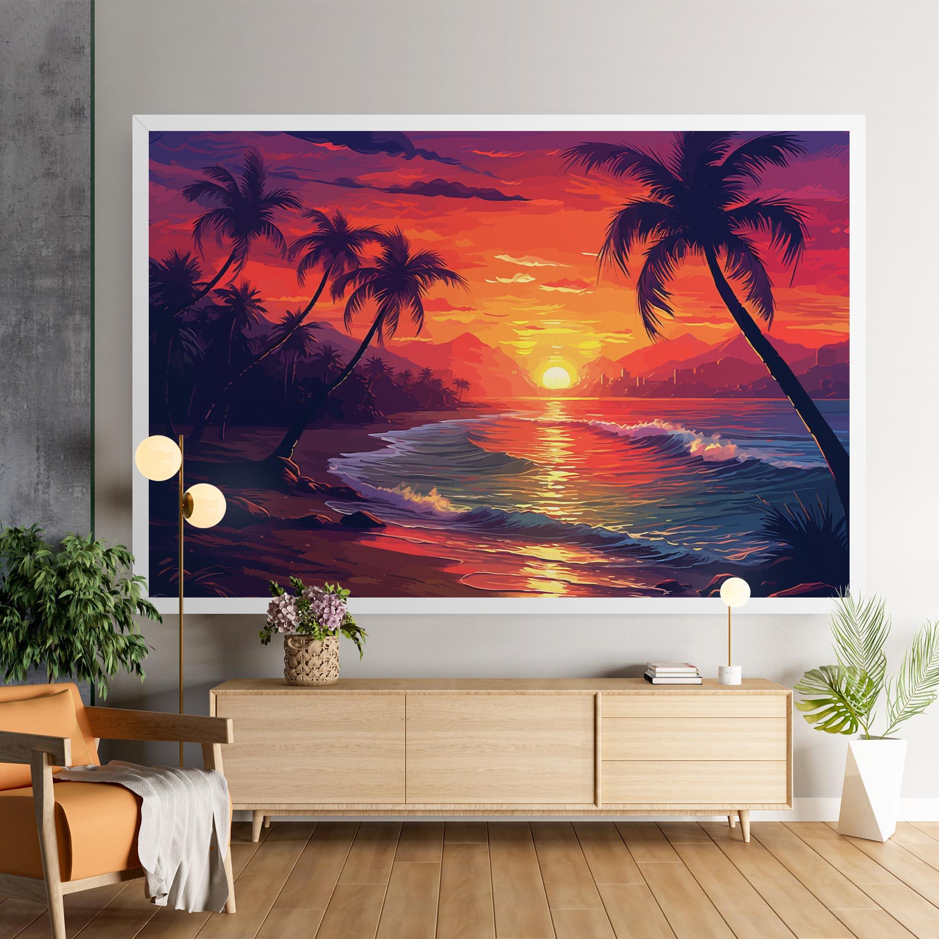 Tablou Canvas Purple Orange Sunlight mockup 9