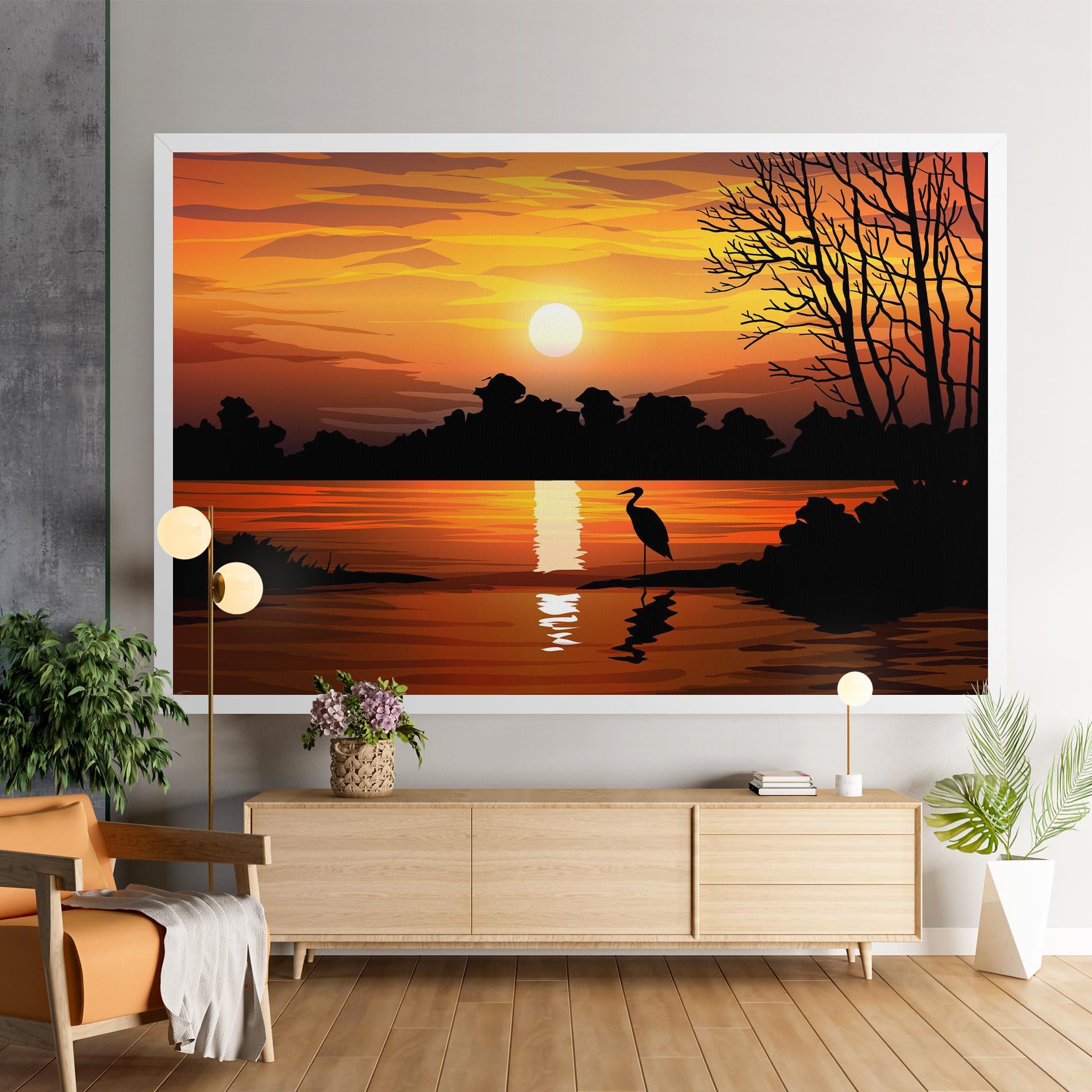 Tablou Canvas Sunset Land mockup 9