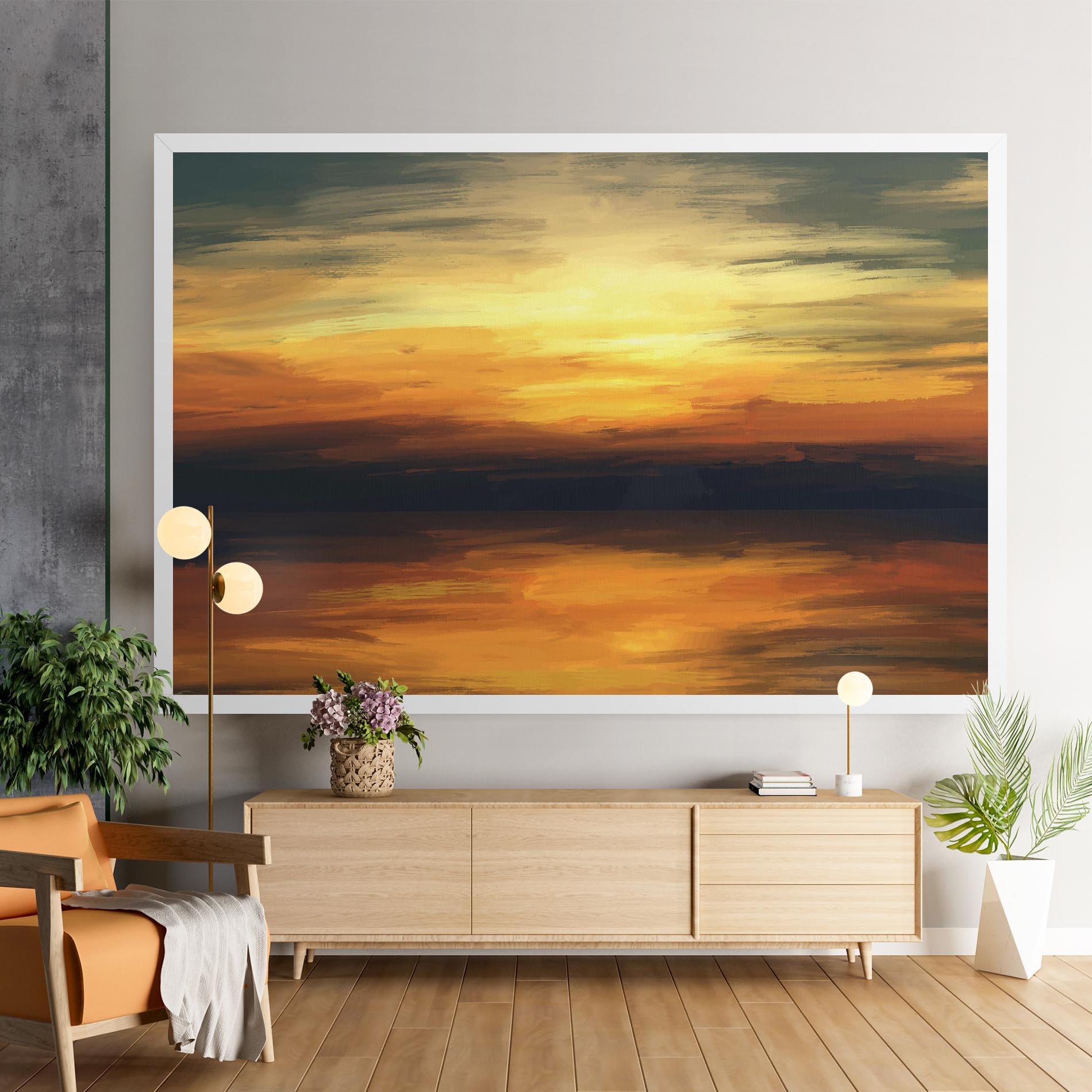 Tablou Canvas Sunset Oil Paint mockup 9
