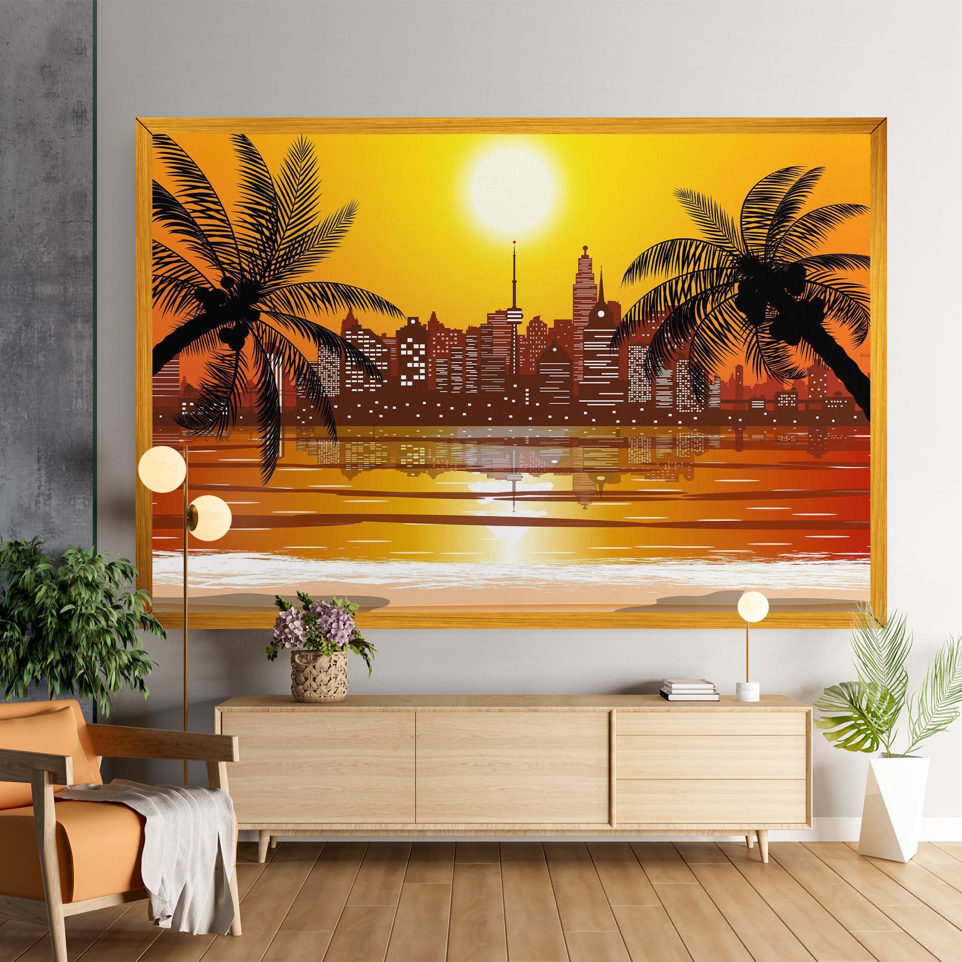 Tablou Canvas City Sunrise View mockup 9