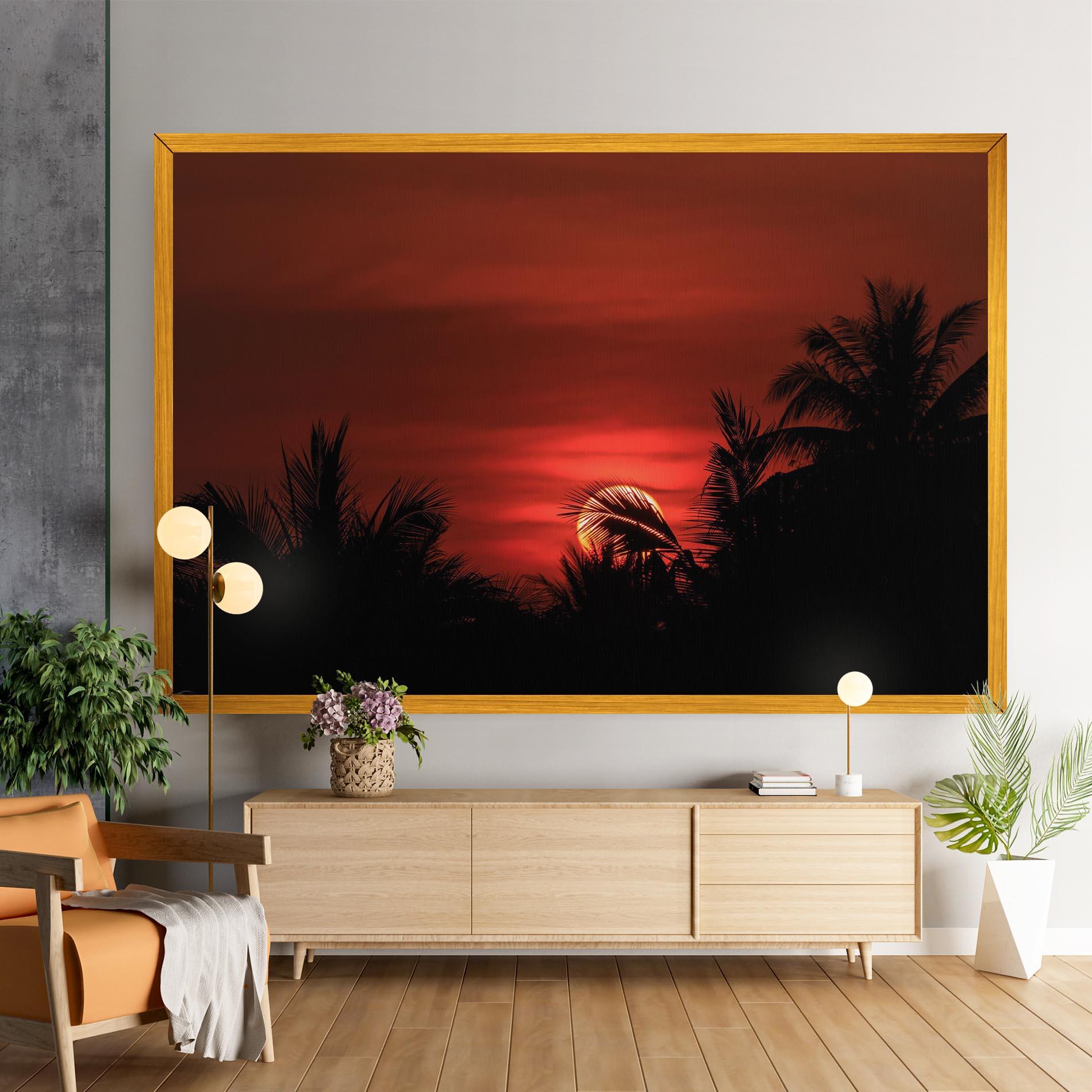 Tablou Canvas Coconuts Tree Sunset mockup 9