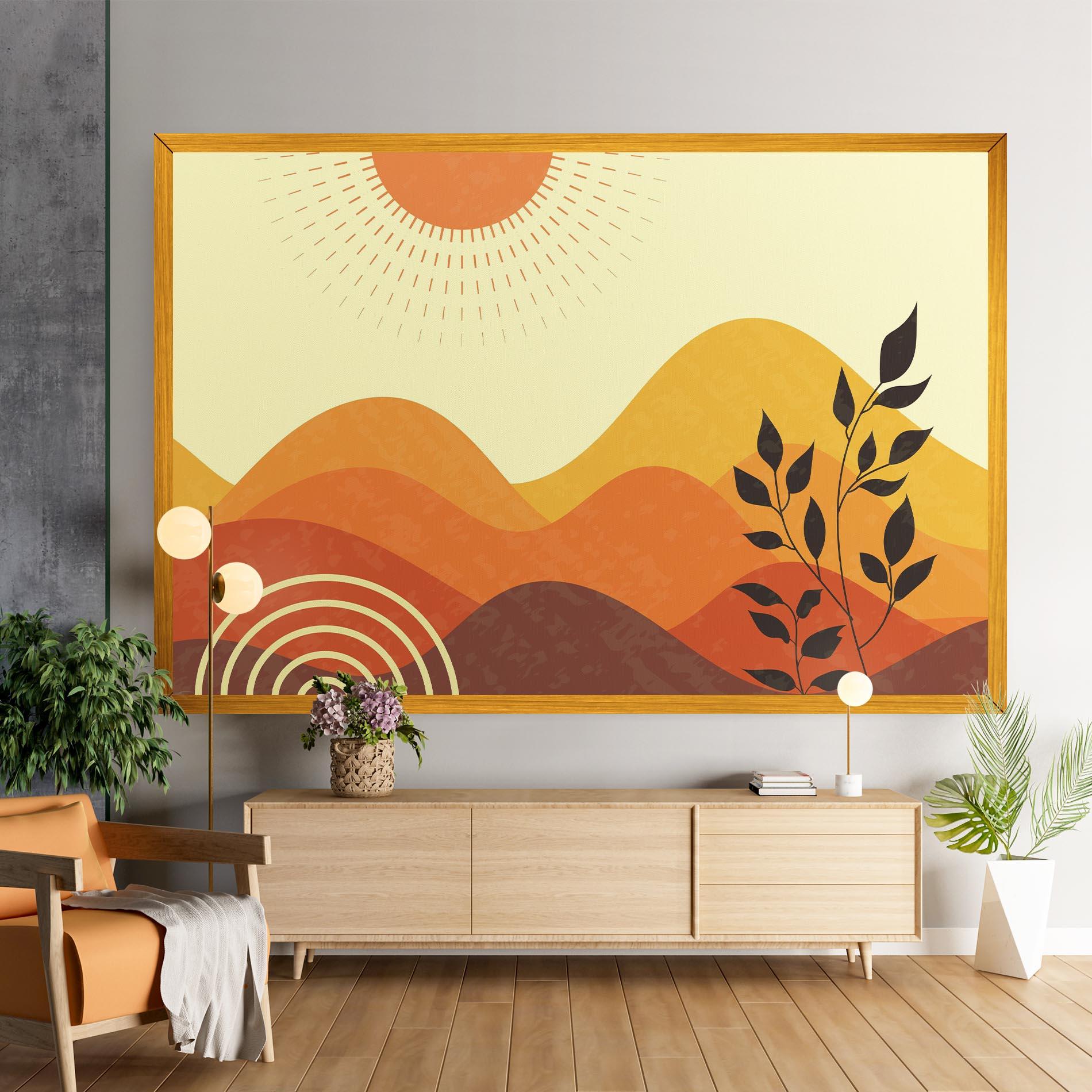 Tablou Canvas Minimalist Sunset Art mockup 9