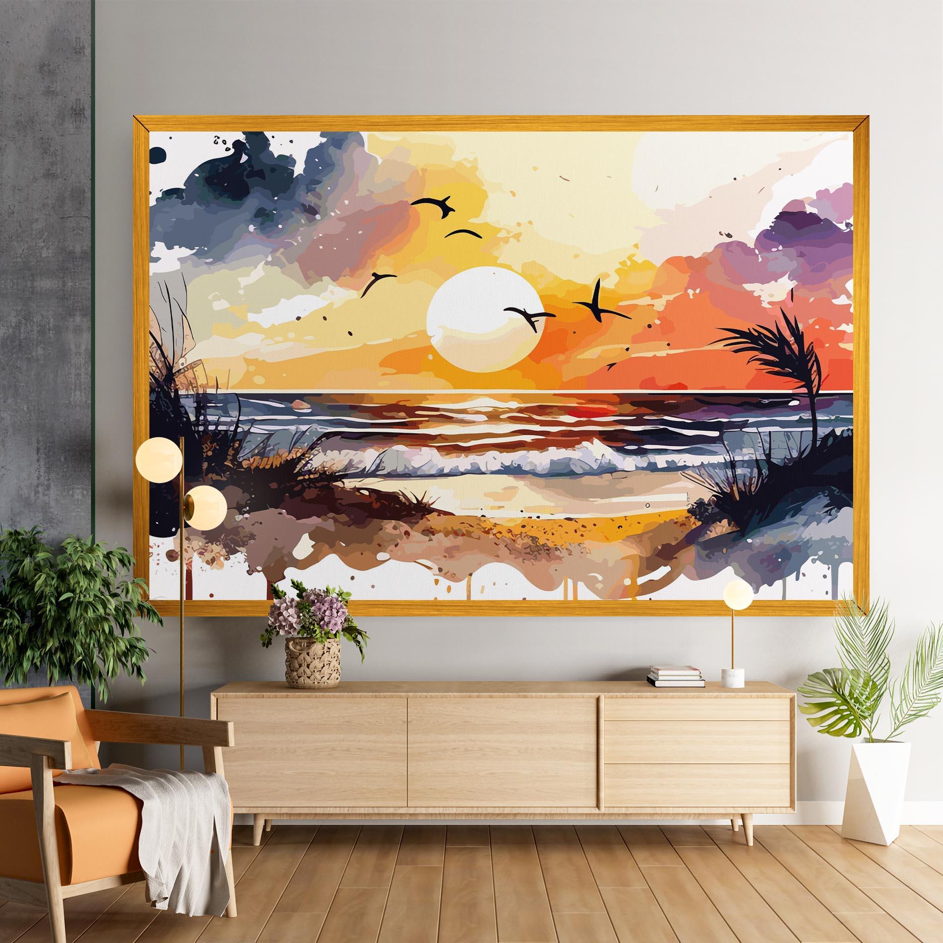 Tablou Canvas Sunset Art View mockup 9