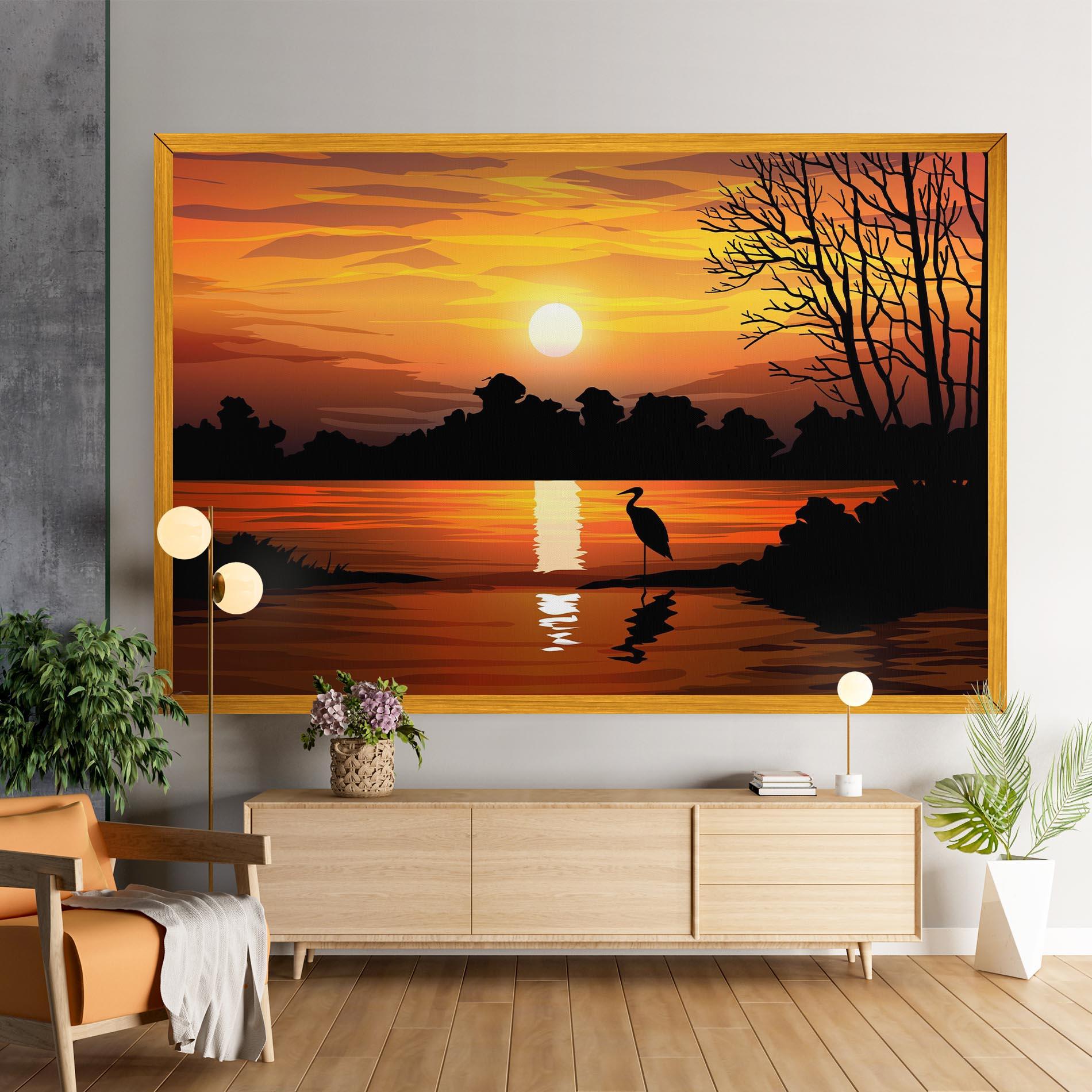 Tablou Canvas Sunset Land mockup 9