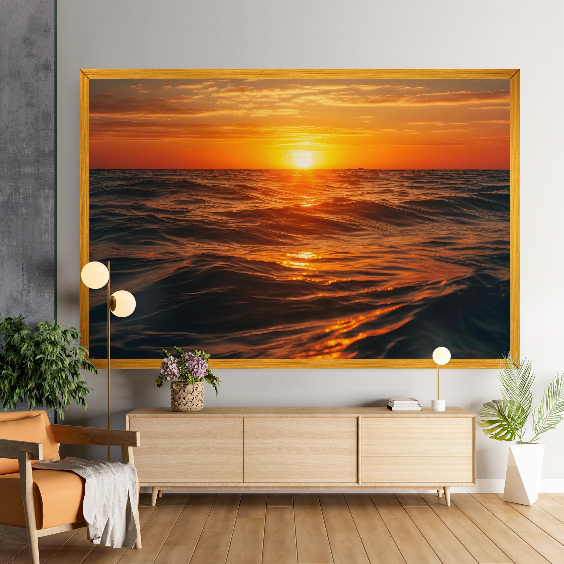 Tablou Canvas Waves During Sunset mockup 9
