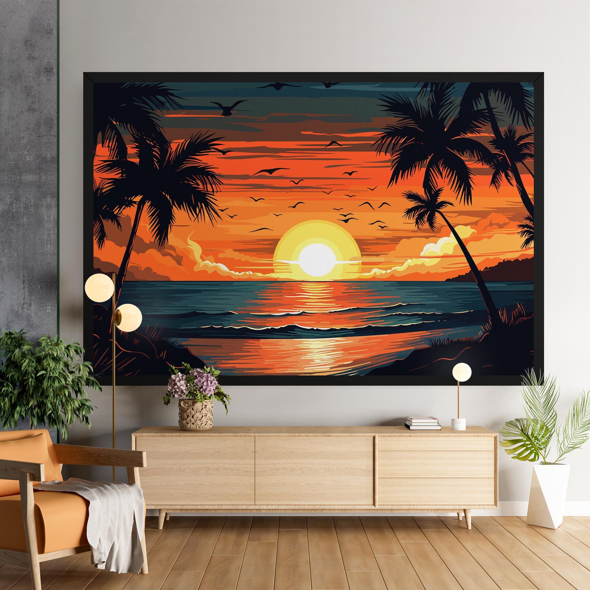 Tablou Canvas Amazing Sunset View mockup 9