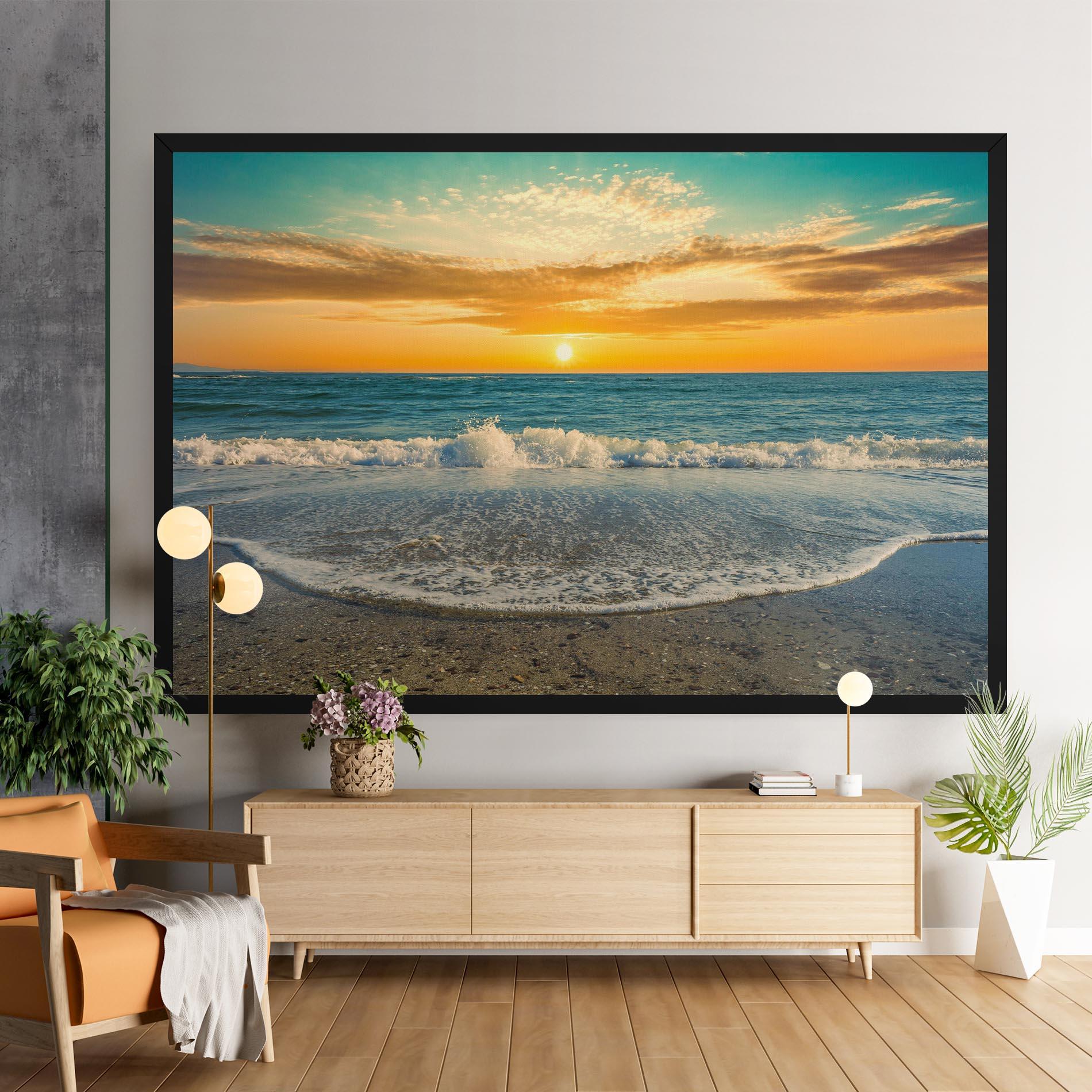 Tablou Canvas Beach Dramatic Sunset mockup 9