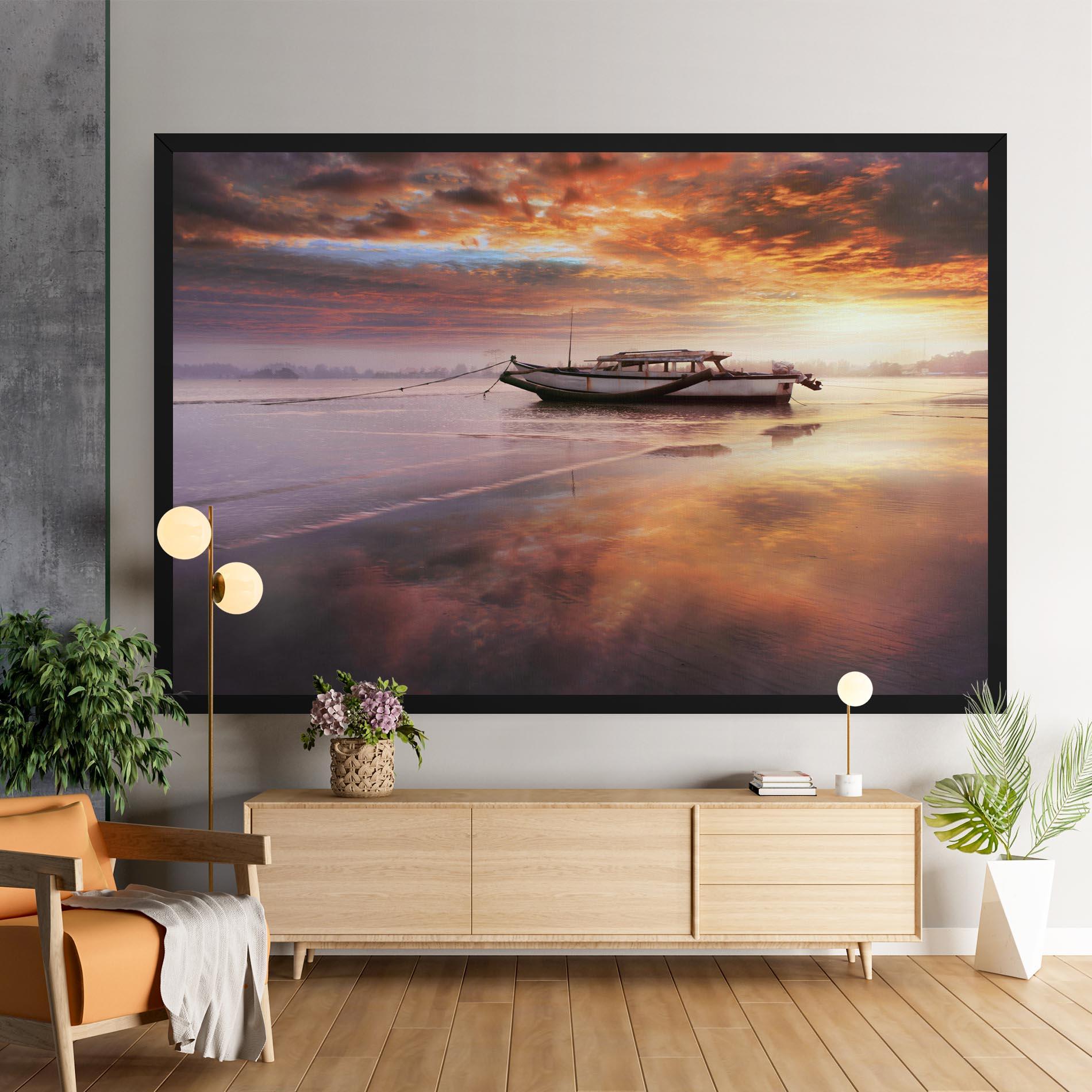 Tablou Canvas Beauty Boat Sunrise mockup 9