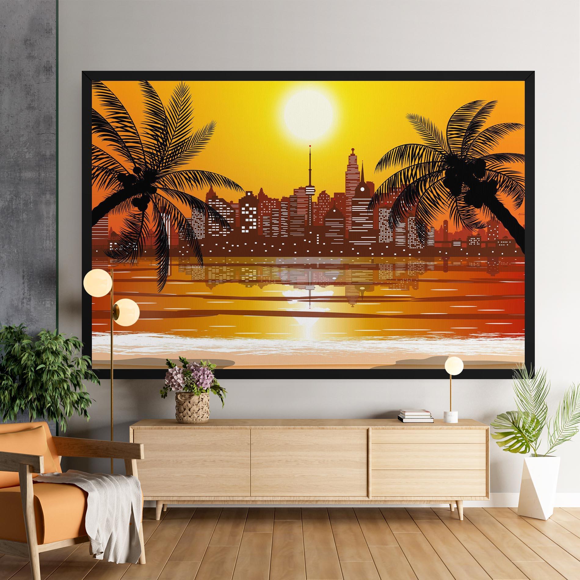Tablou Canvas City Sunrise View mockup 9