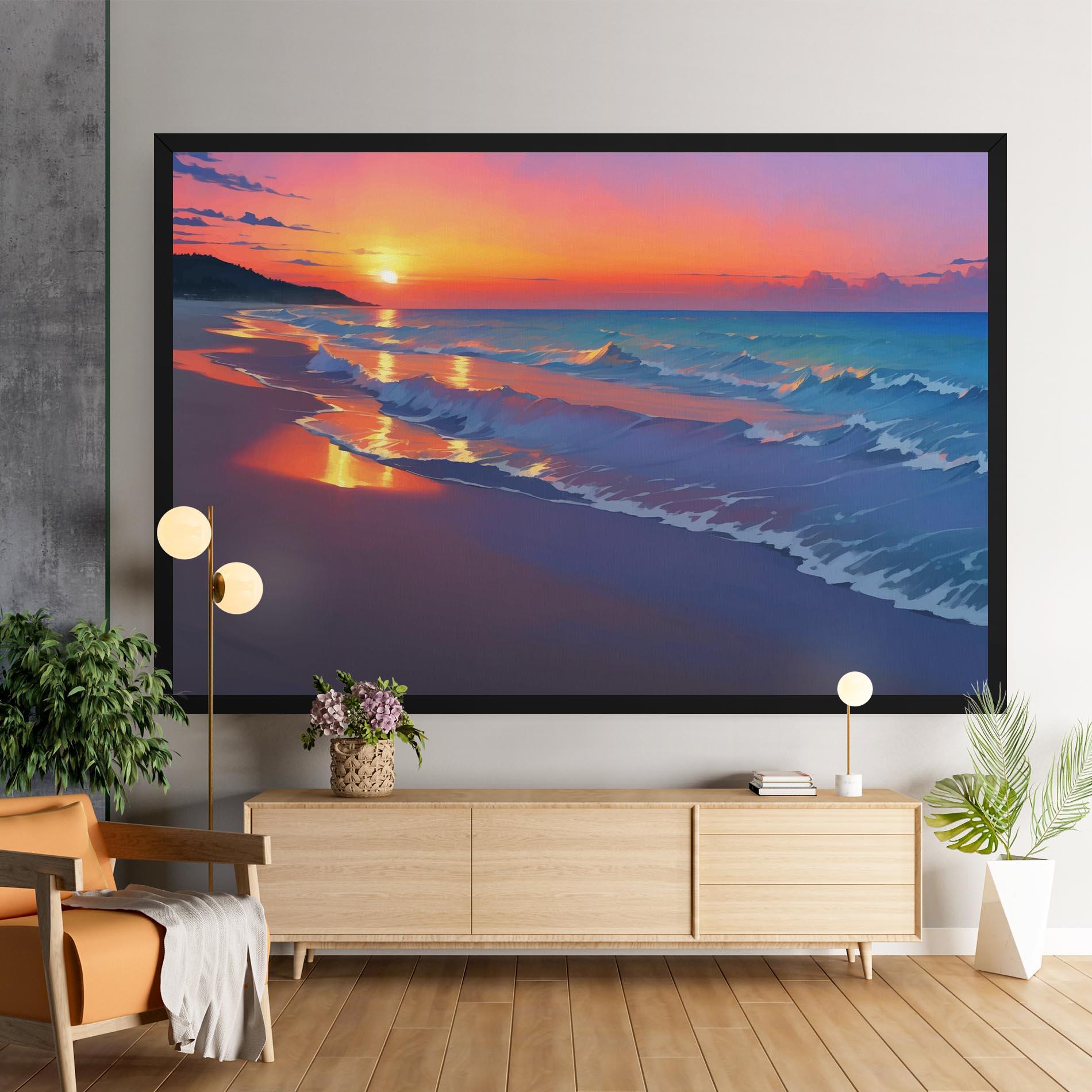 Tablou Canvas Dreamy Beach Sunset mockup 9