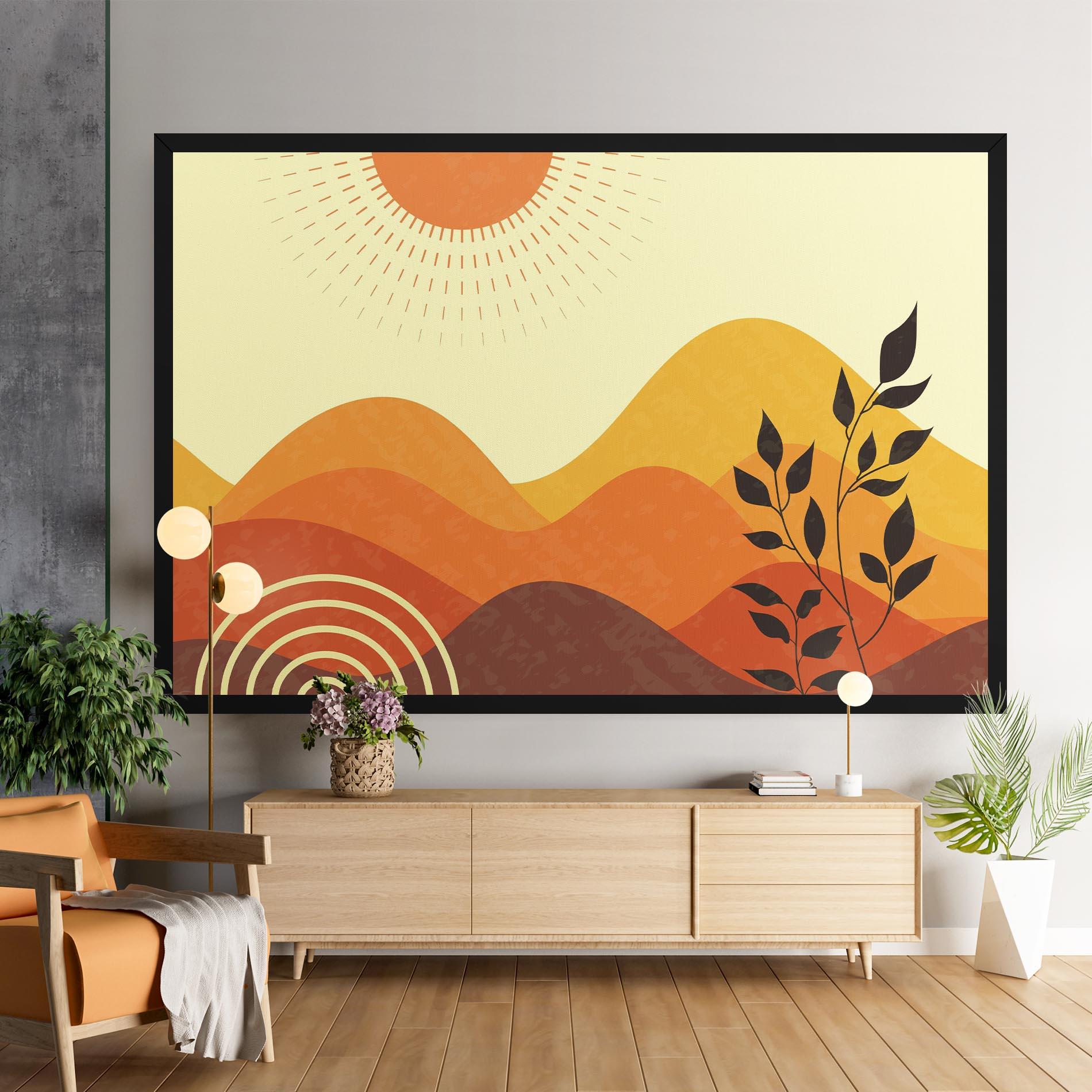 Tablou Canvas Minimalist Sunset Art mockup 9