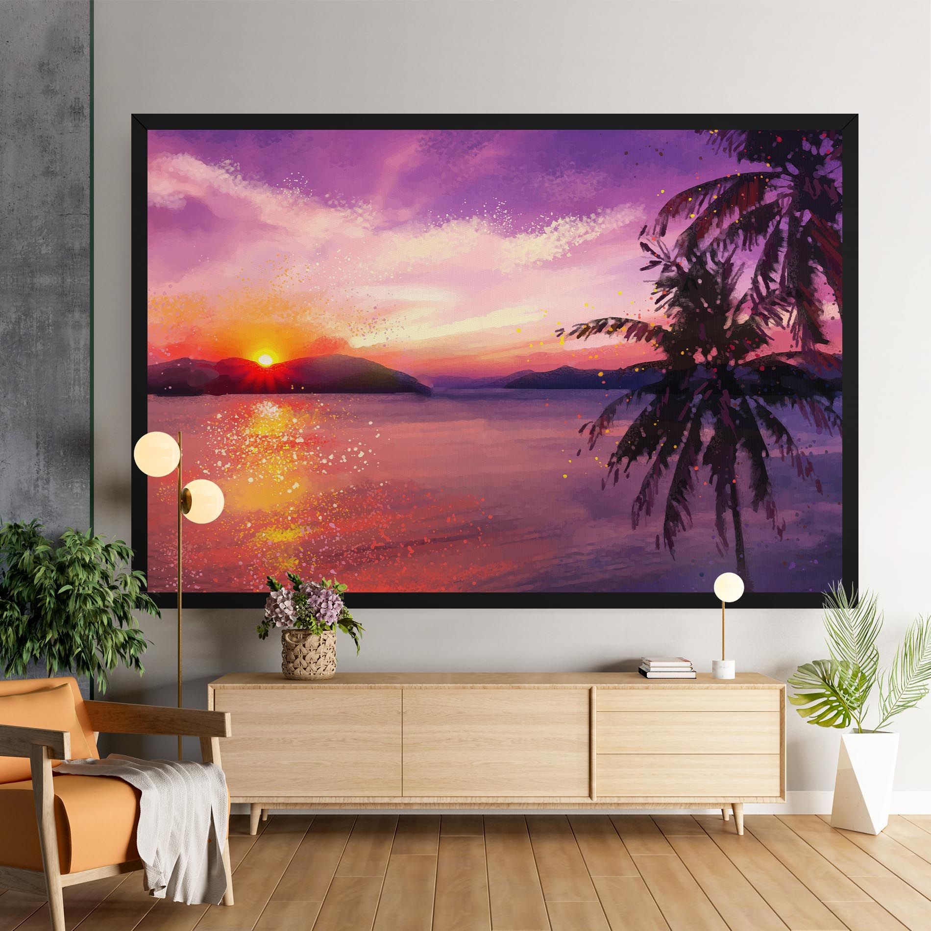 Purple Sunrise Art mockup 9