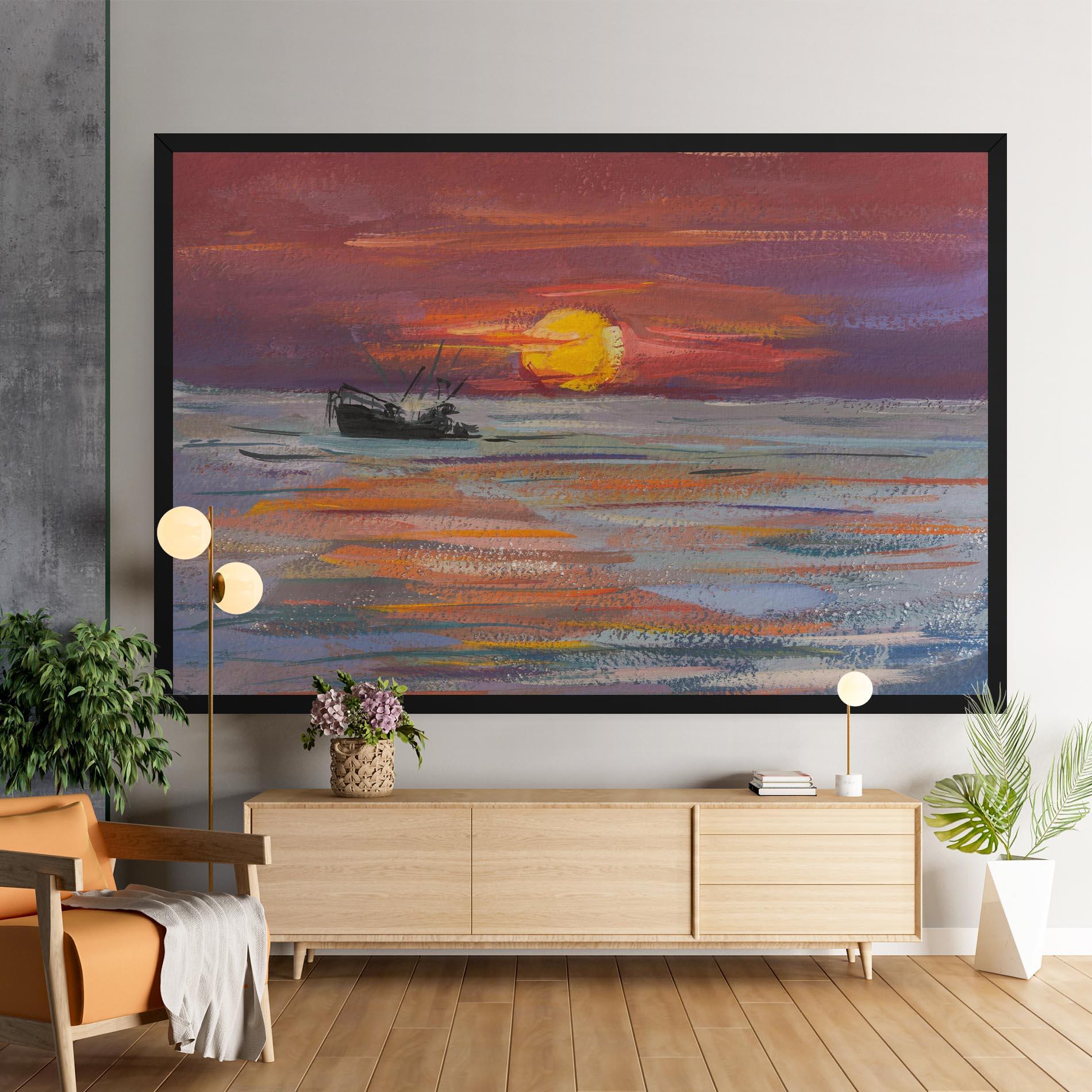 Tablou Canvas Sea Ship Painting mockup 9