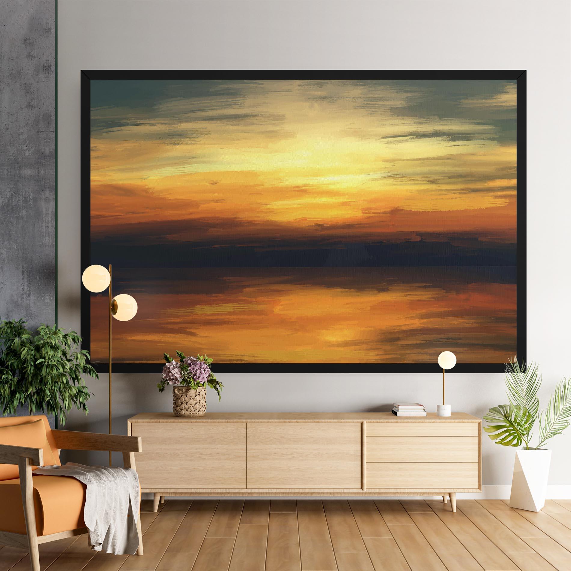 Tablou Canvas Sunset Oil Paint mockup 9