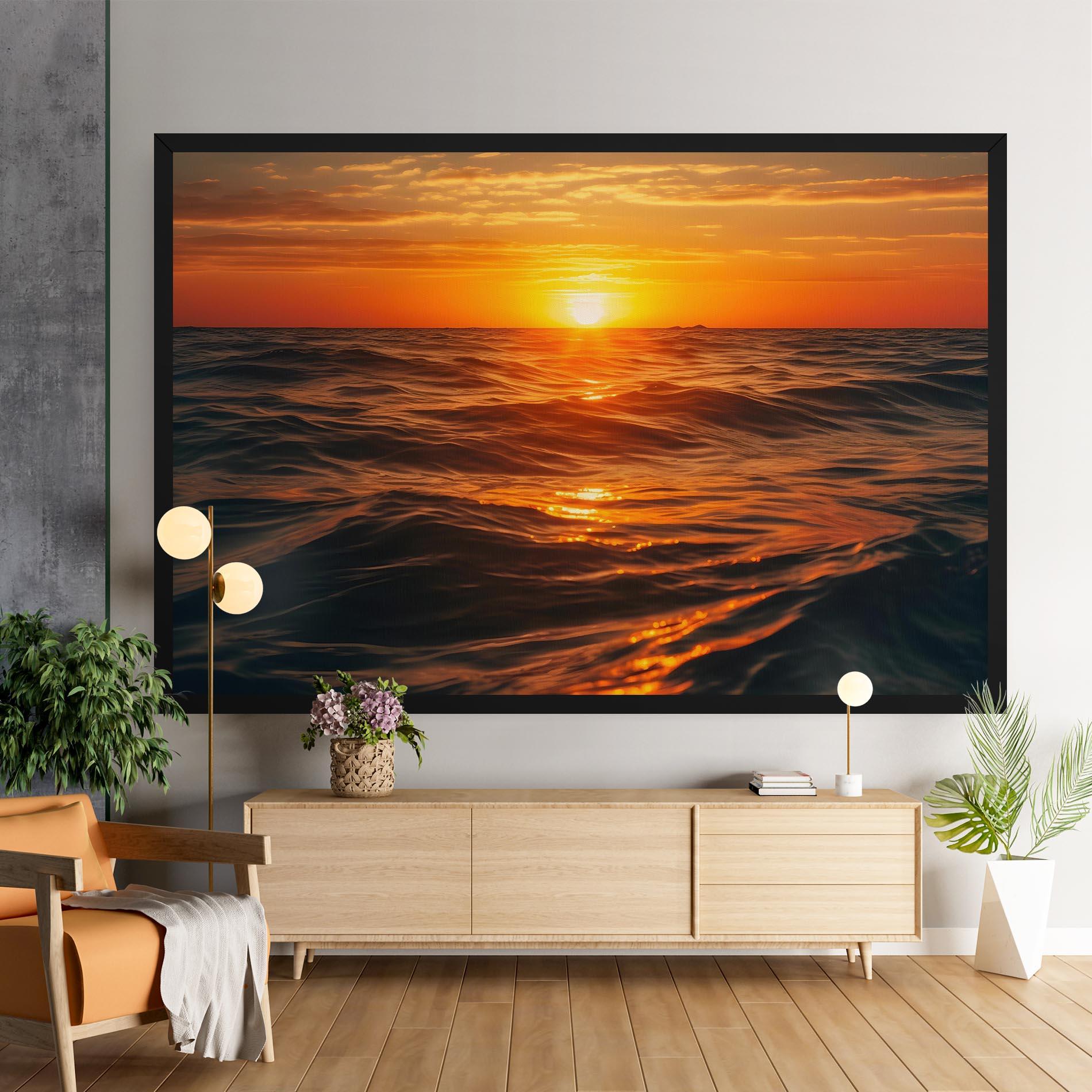 Tablou Canvas Waves During Sunset mockup 9