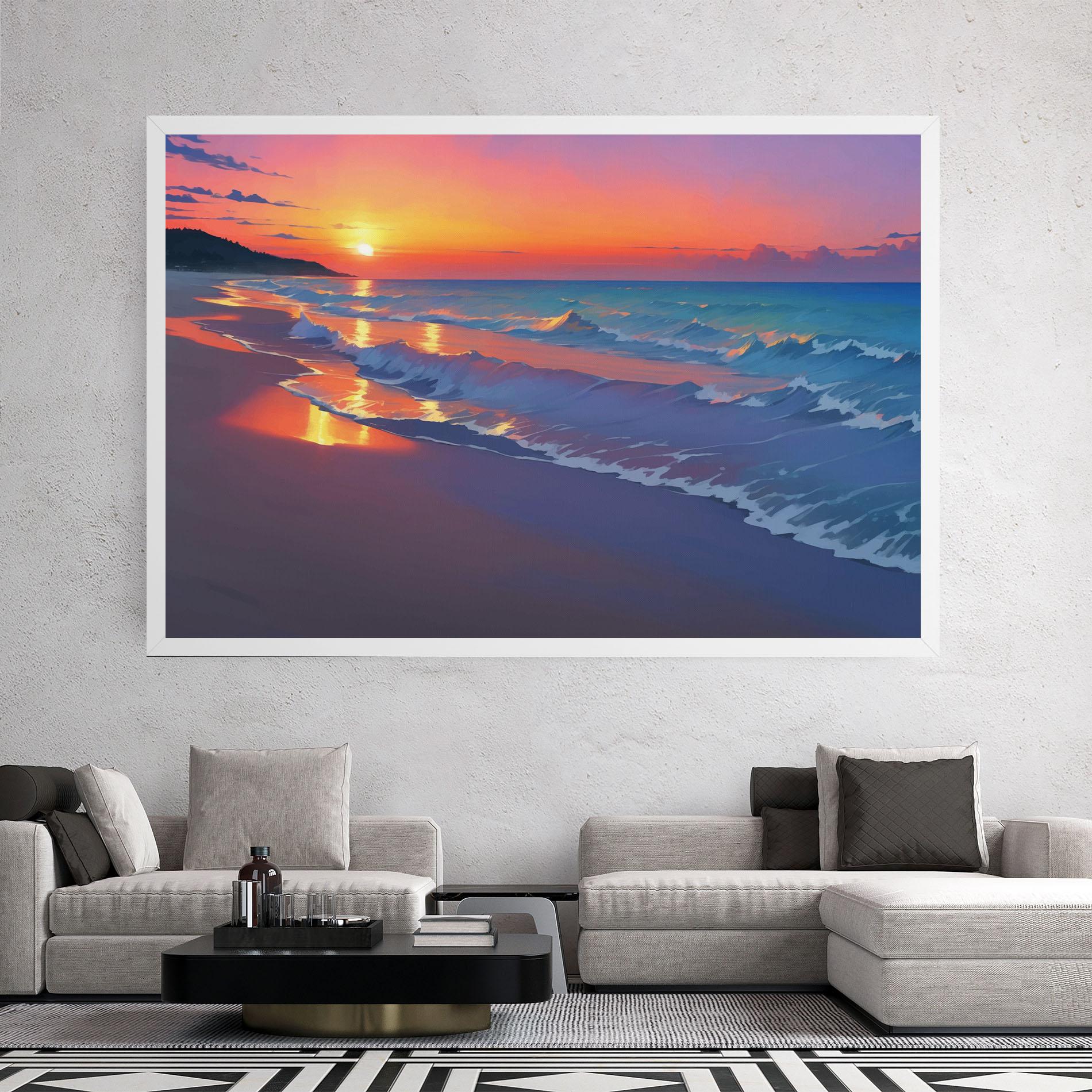 Tablou Canvas Dreamy Beach Sunset mockup 2