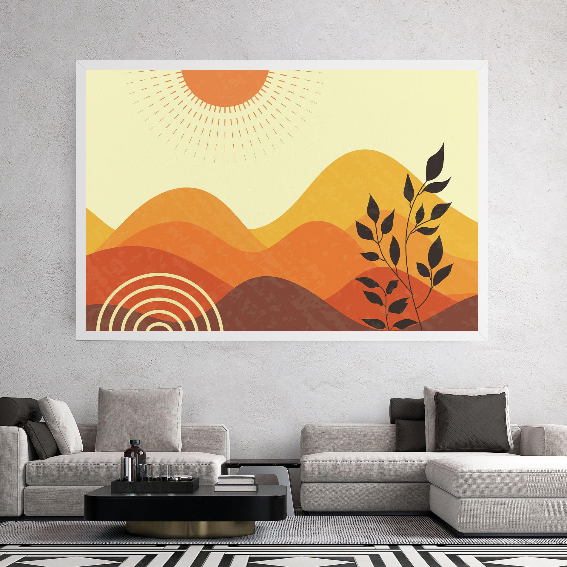 Tablou Canvas Minimalist Sunset Art mockup 2