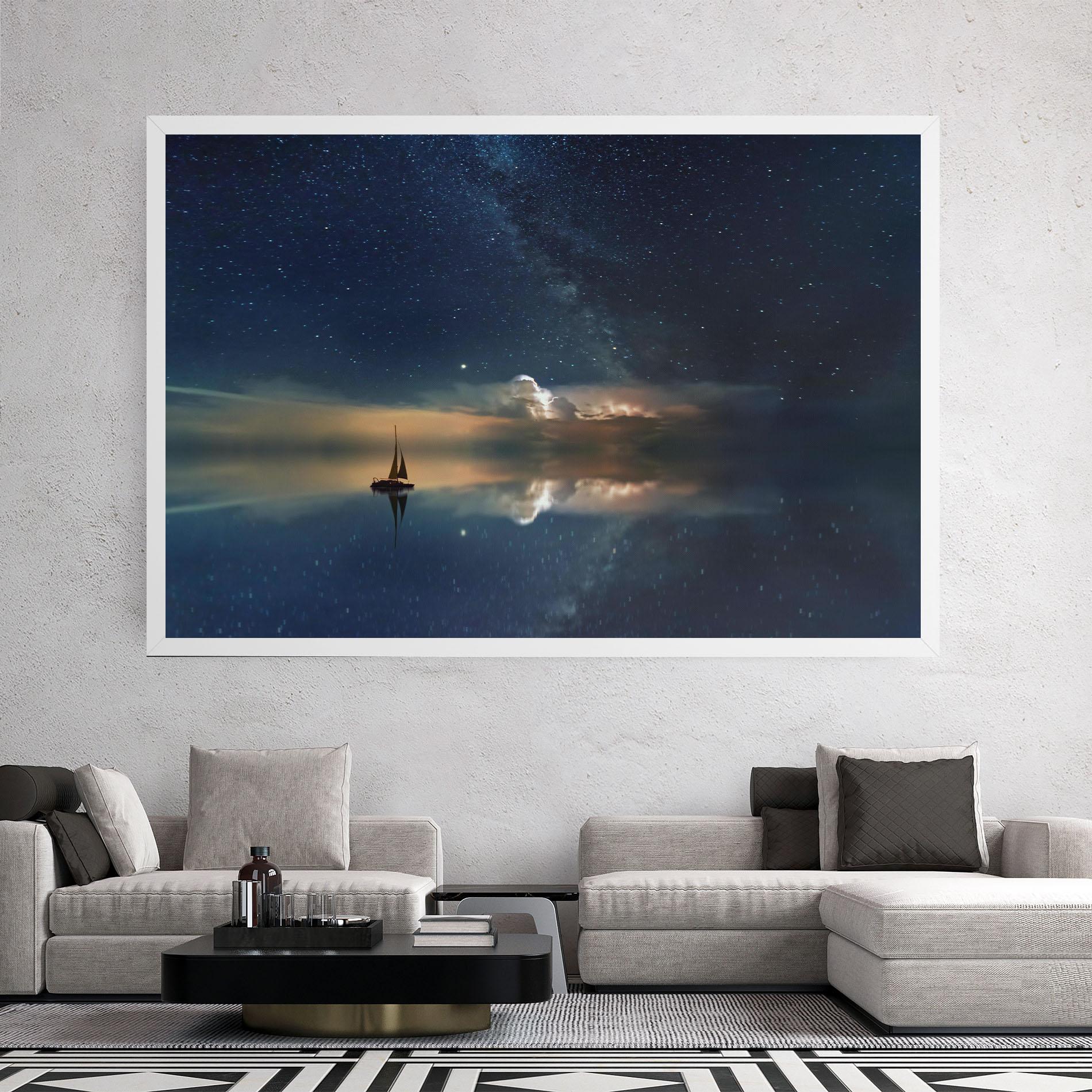 Tablou Canvas Sky Boat mockup 2