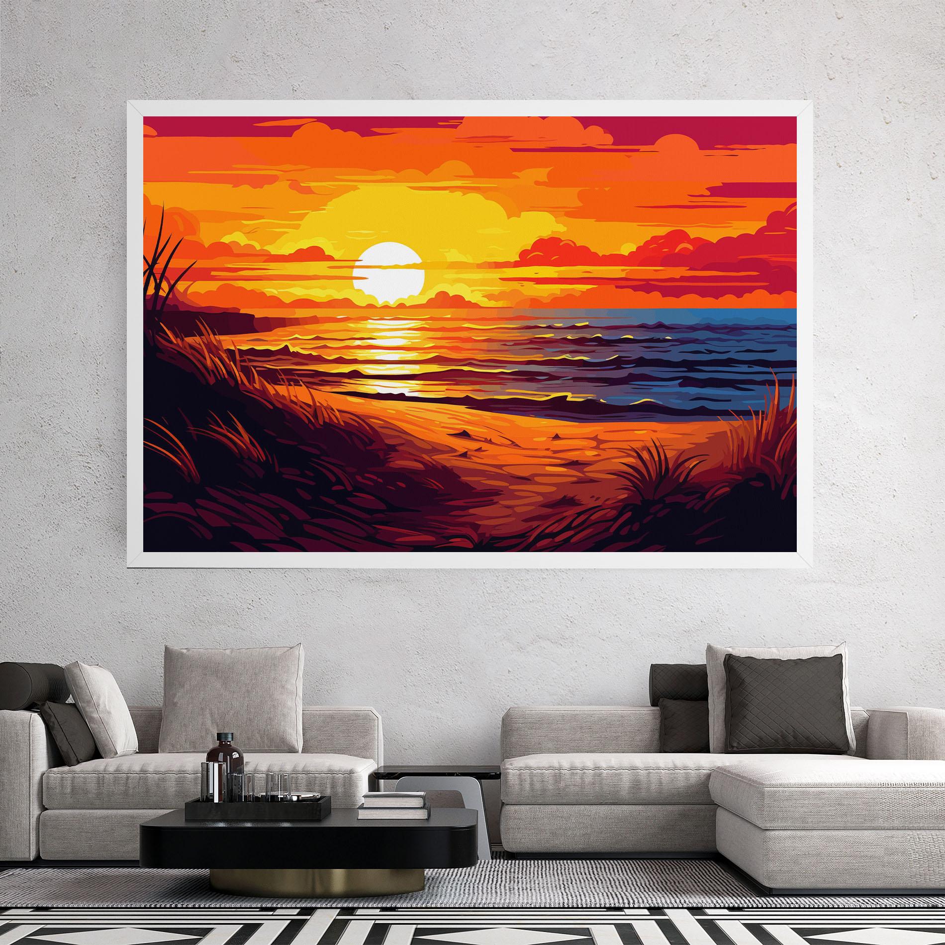 Tablou Canvas Strong Orange Sunset mockup 2