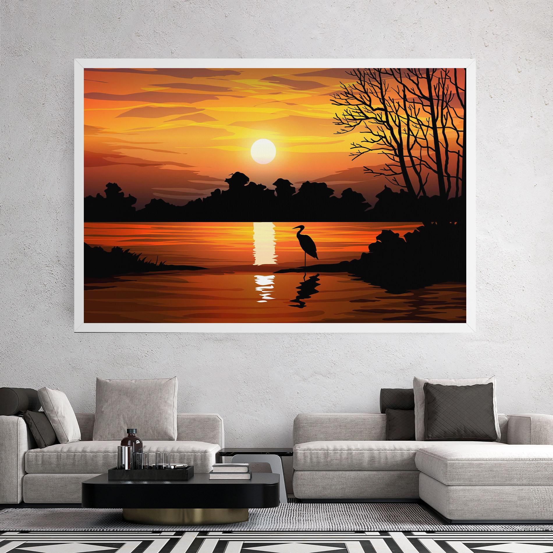 Tablou Canvas Sunset Land mockup 2