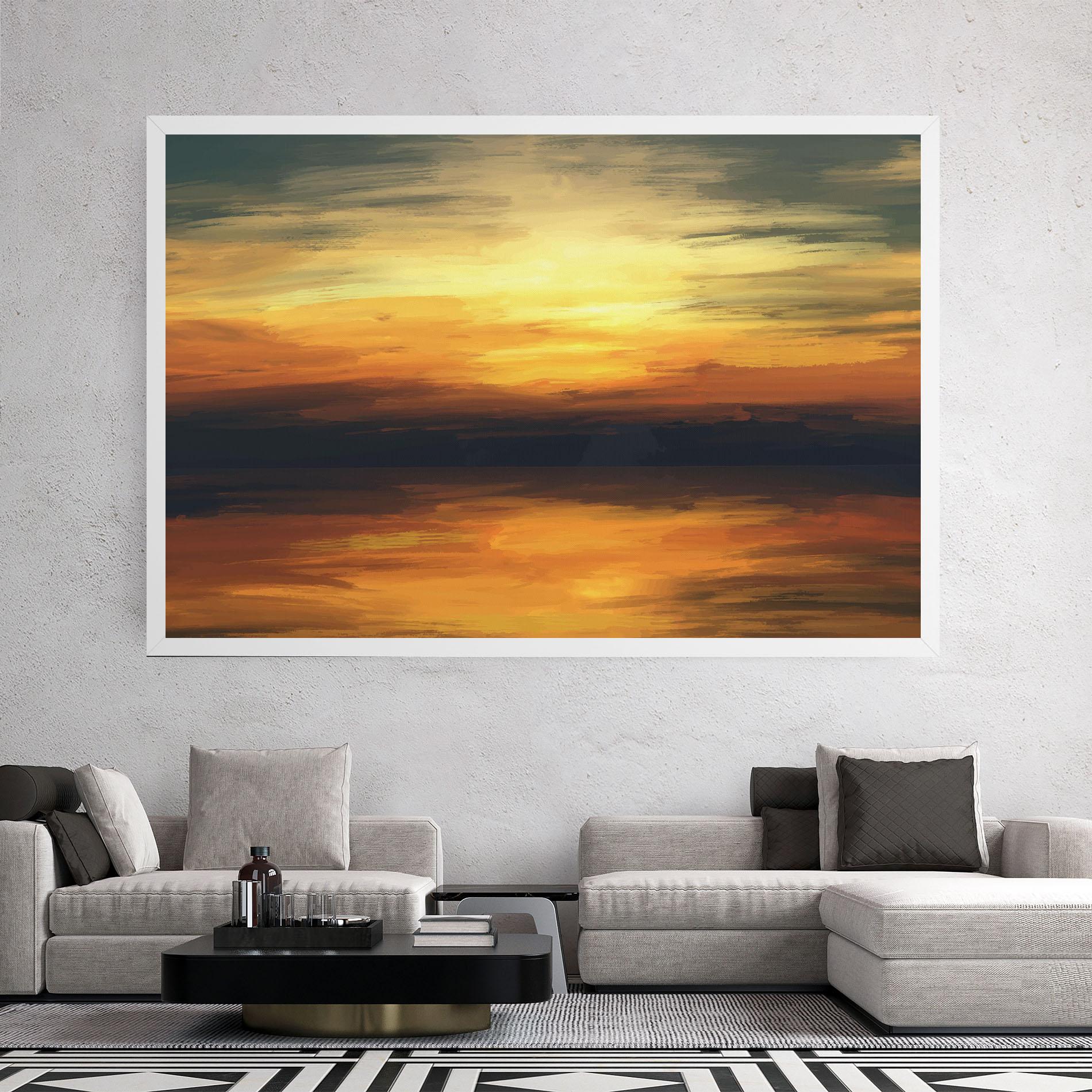 Tablou Canvas Sunset Oil Paint mockup 2