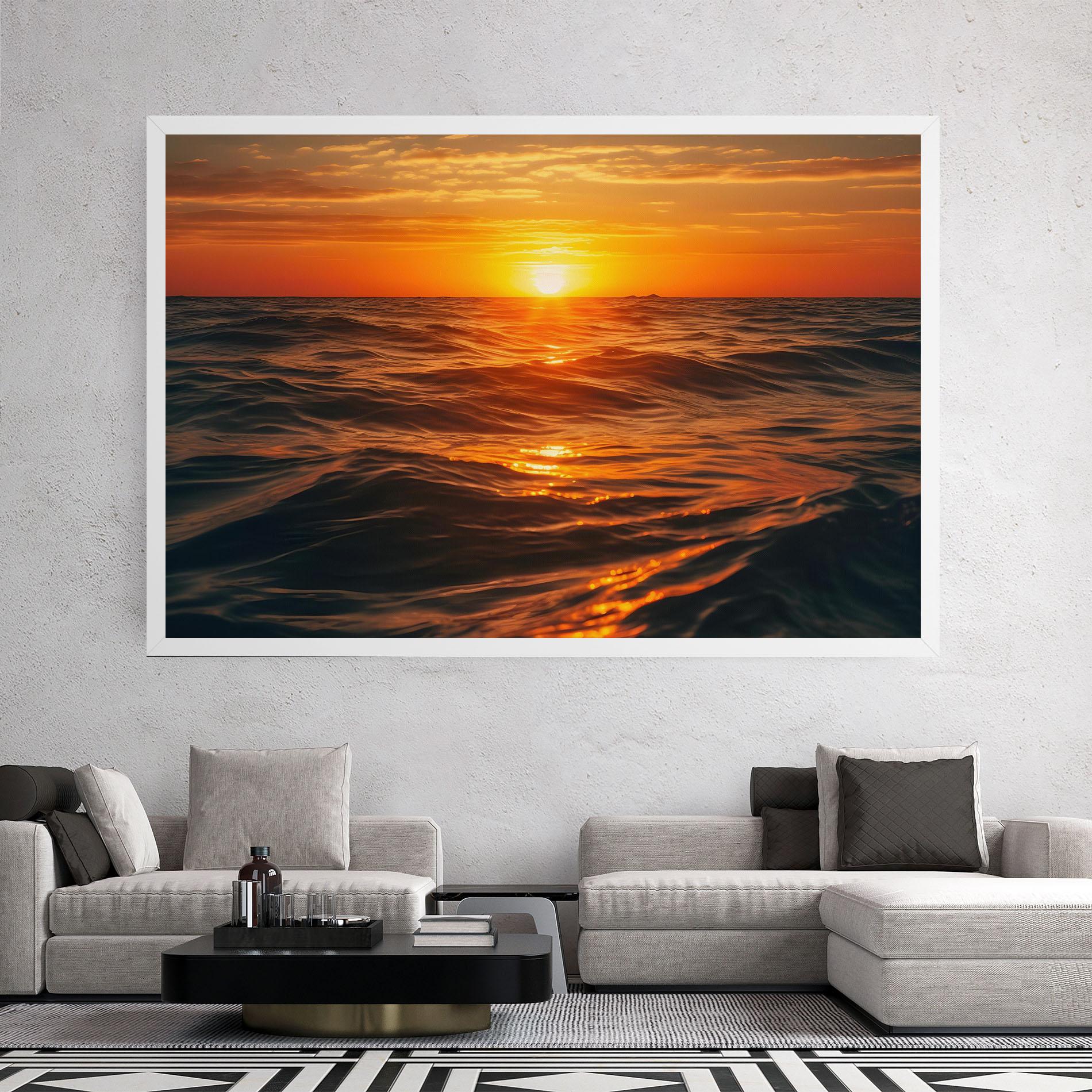 Tablou Canvas Waves During Sunset mockup 2