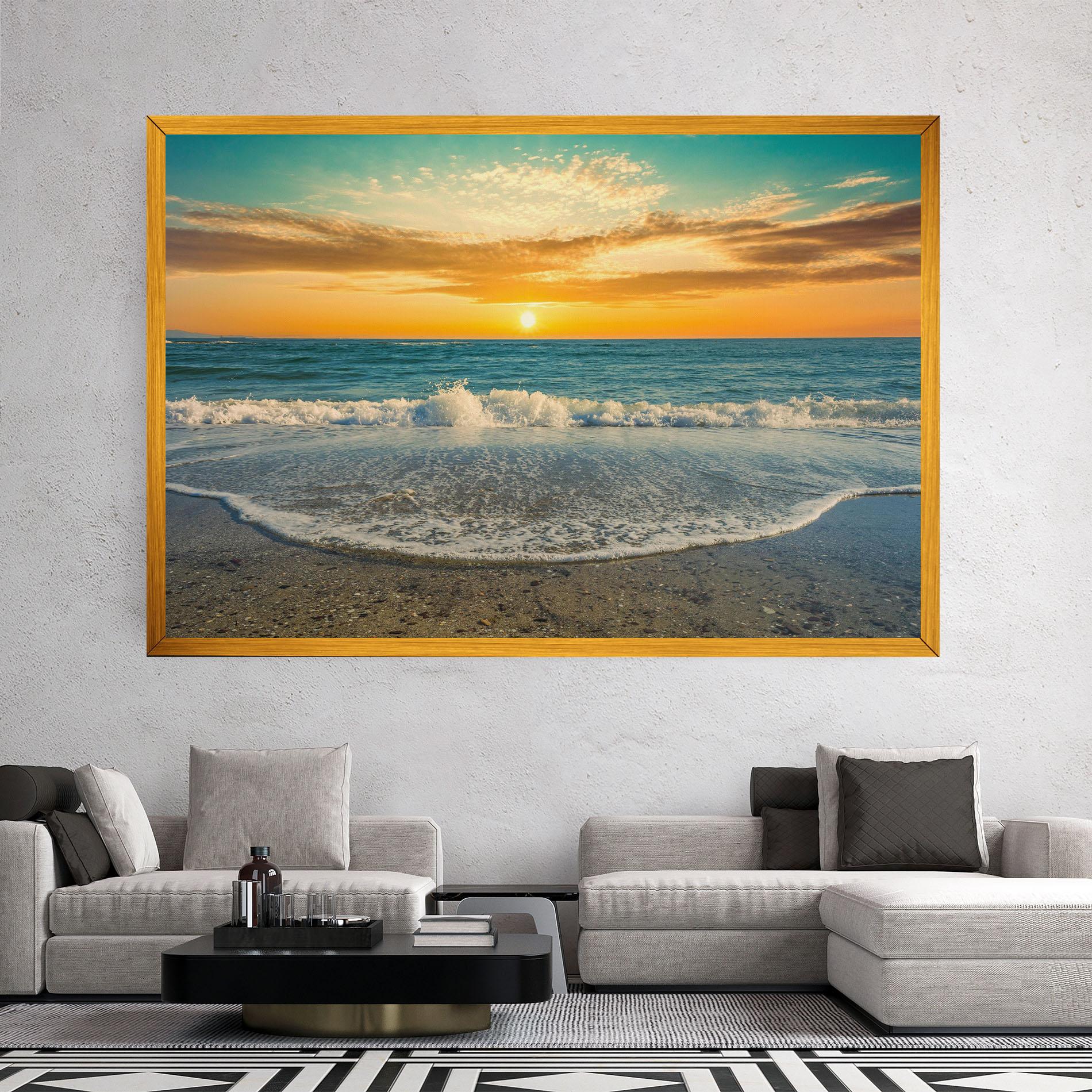 Tablou Canvas Beach Dramatic Sunset mockup 2