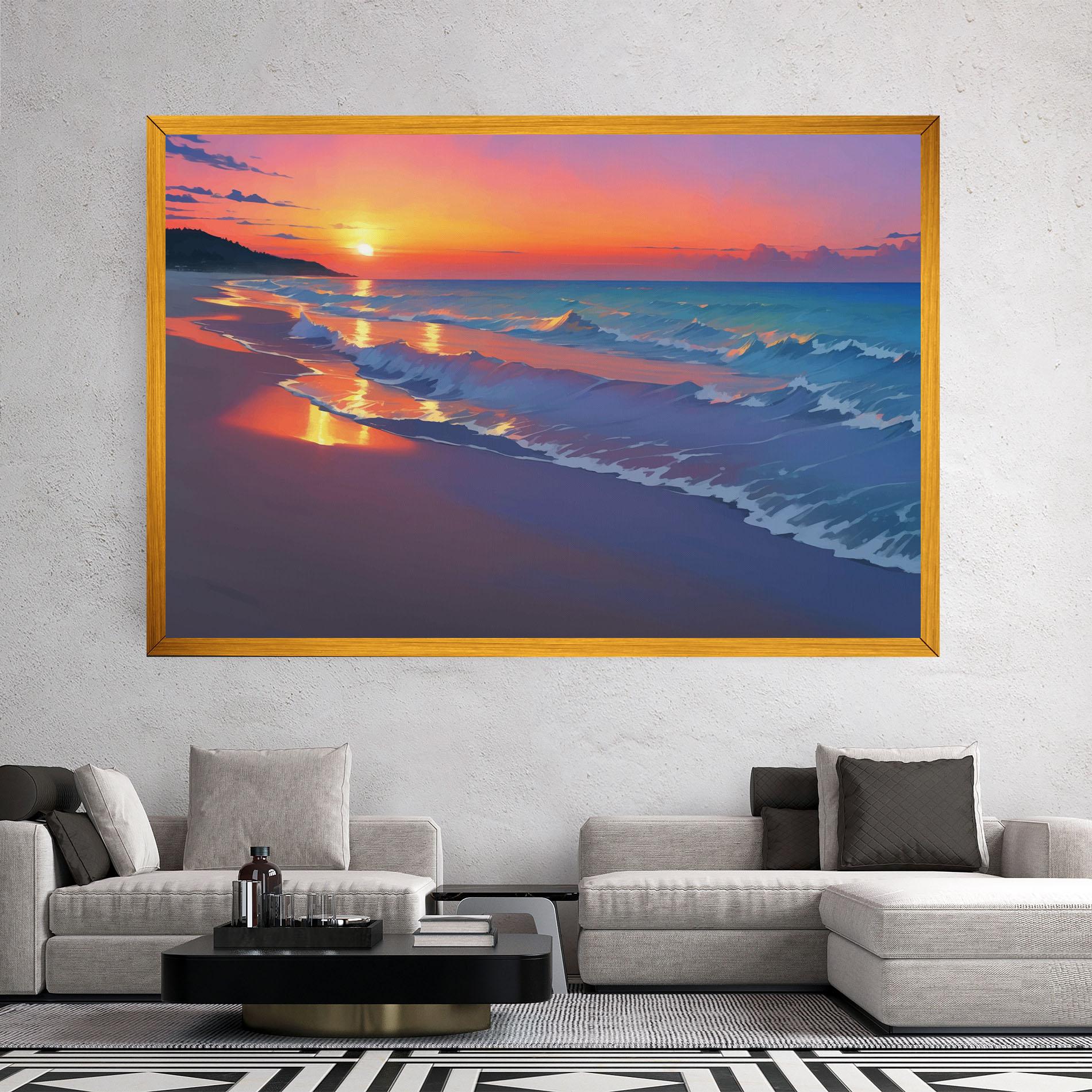 Tablou Canvas Dreamy Beach Sunset mockup 2