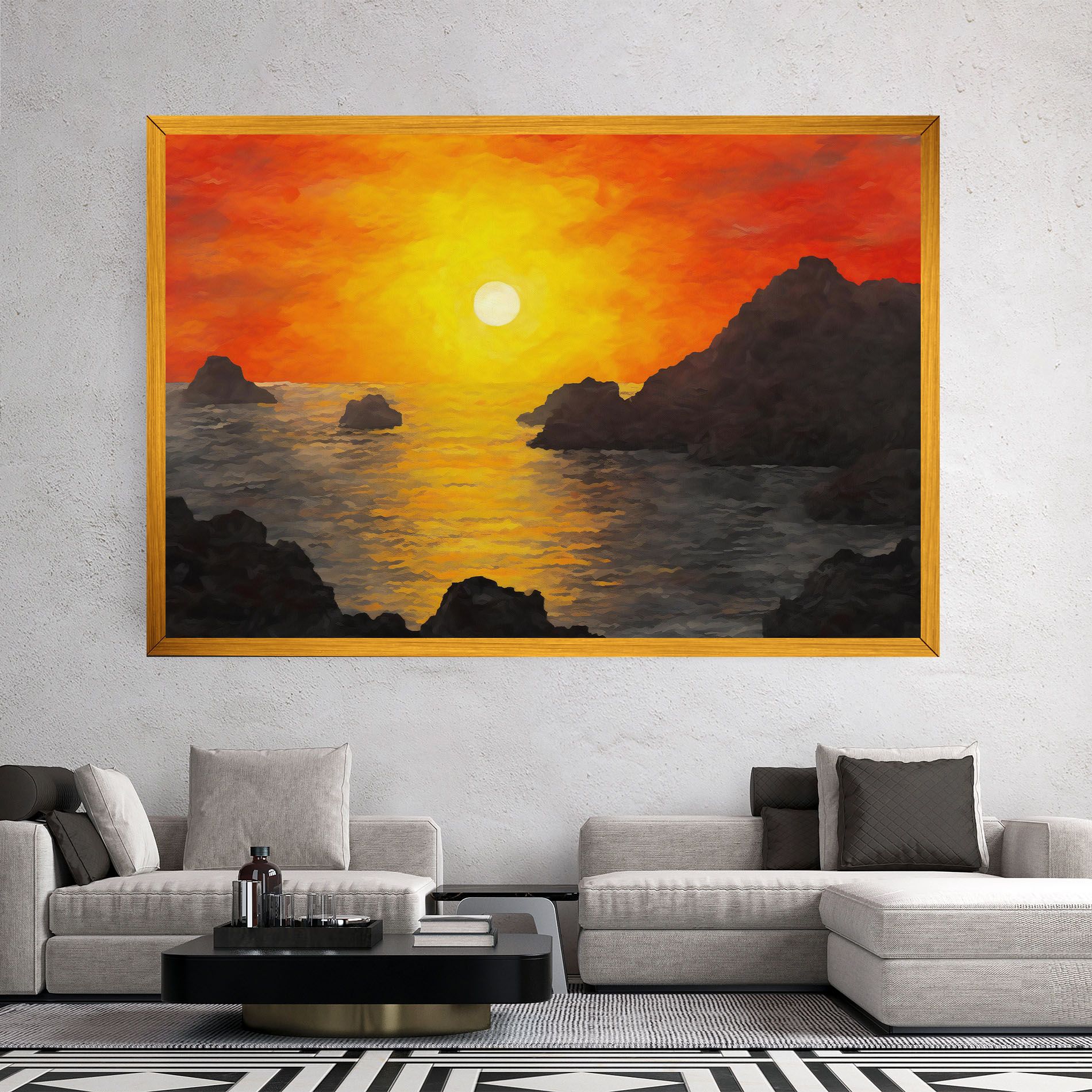 Mountains Rocks Painting mockup 2