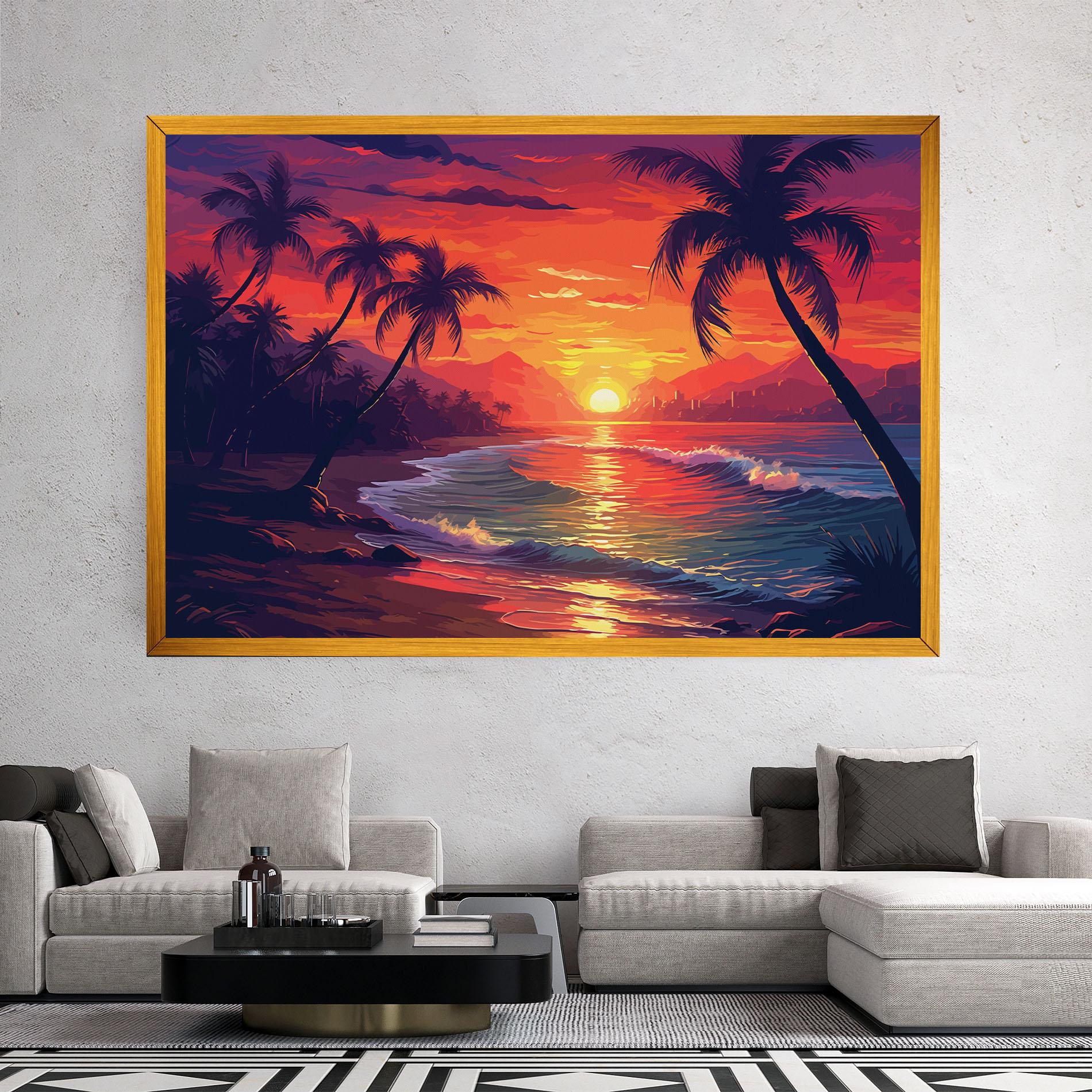 Tablou Canvas Purple Orange Sunlight mockup 2