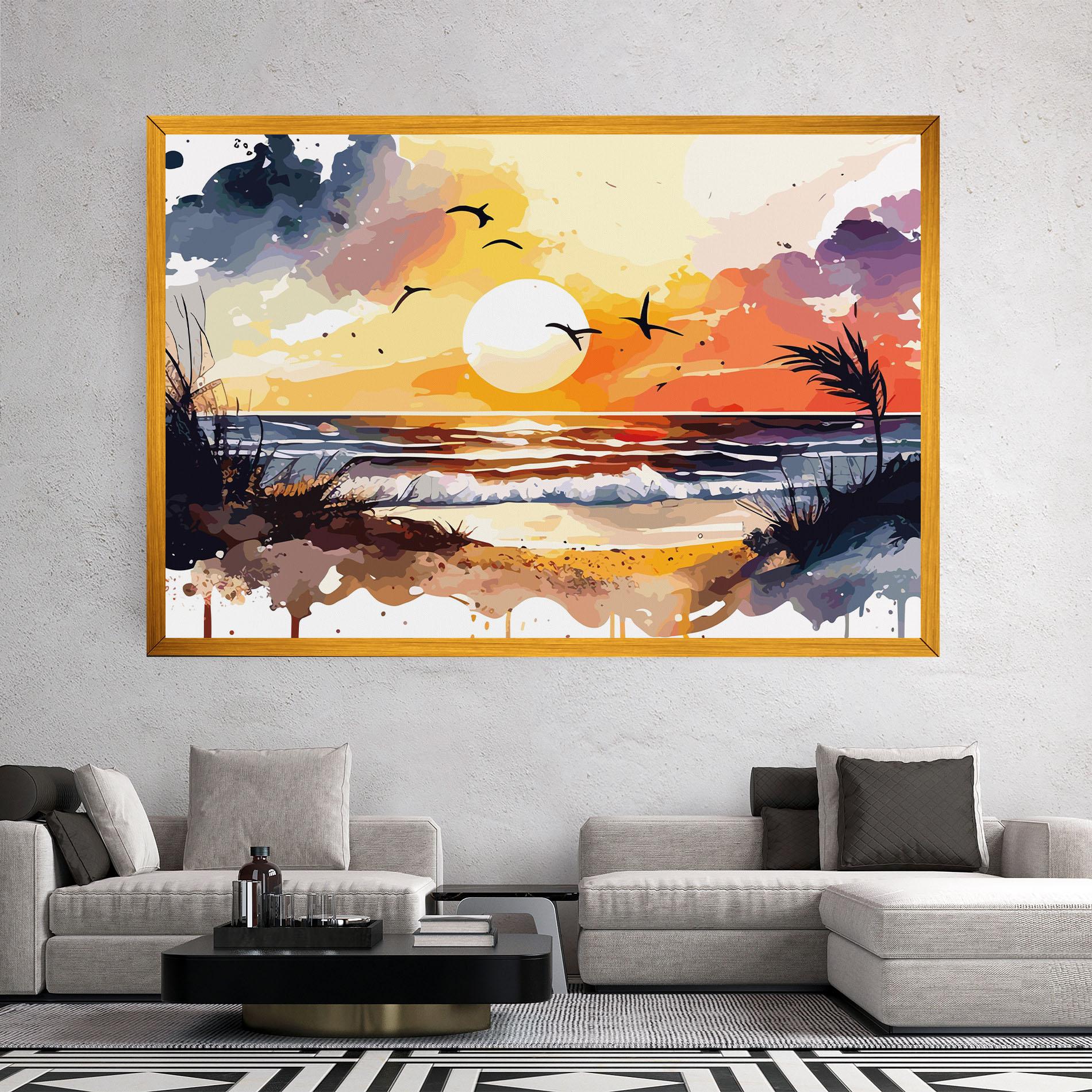 Tablou Canvas Sunset Art View mockup 2