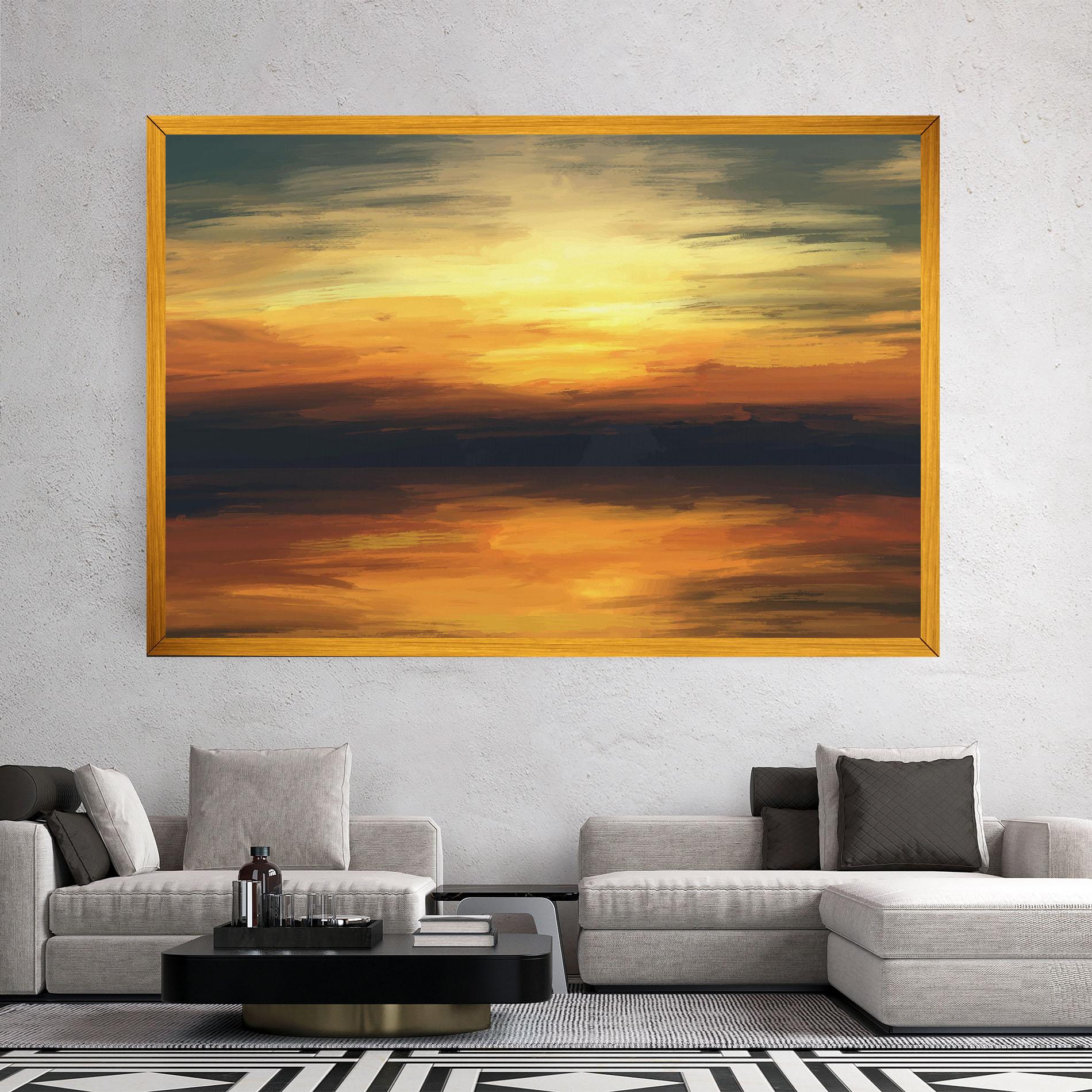 Tablou Canvas Sunset Oil Paint mockup 2